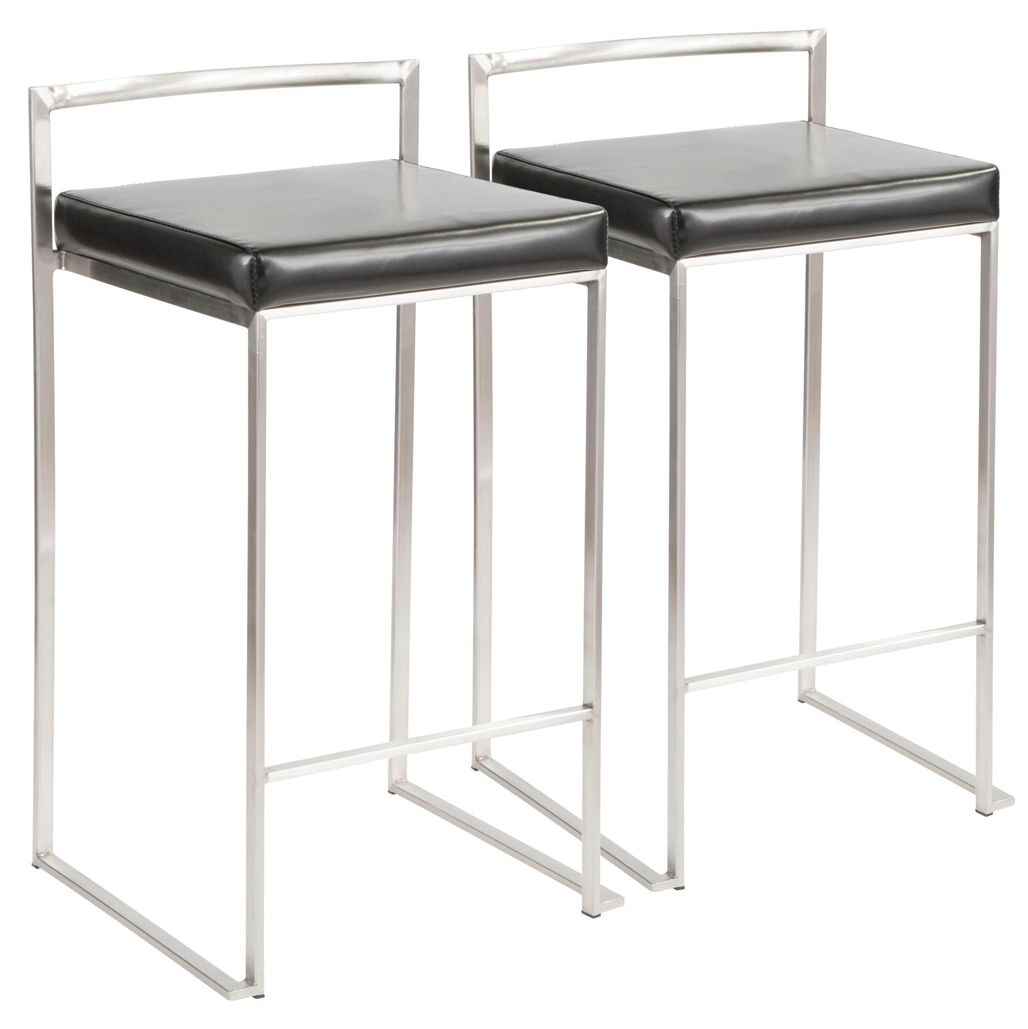Fuji - Contemporary, Stackable Elegant Counter Stool (Set of 2) - Best Buy Furniture