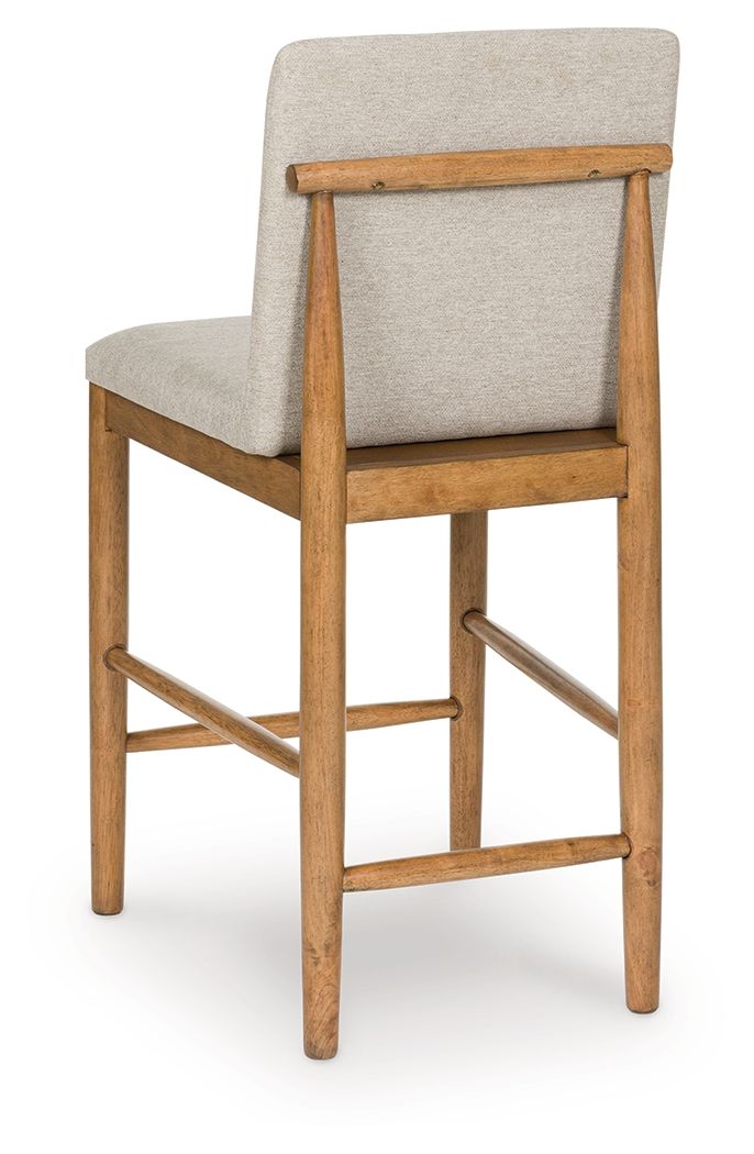 Isanti - Upholstered Barstool (Set of 2) - Light Brown - Best Buy Furniture