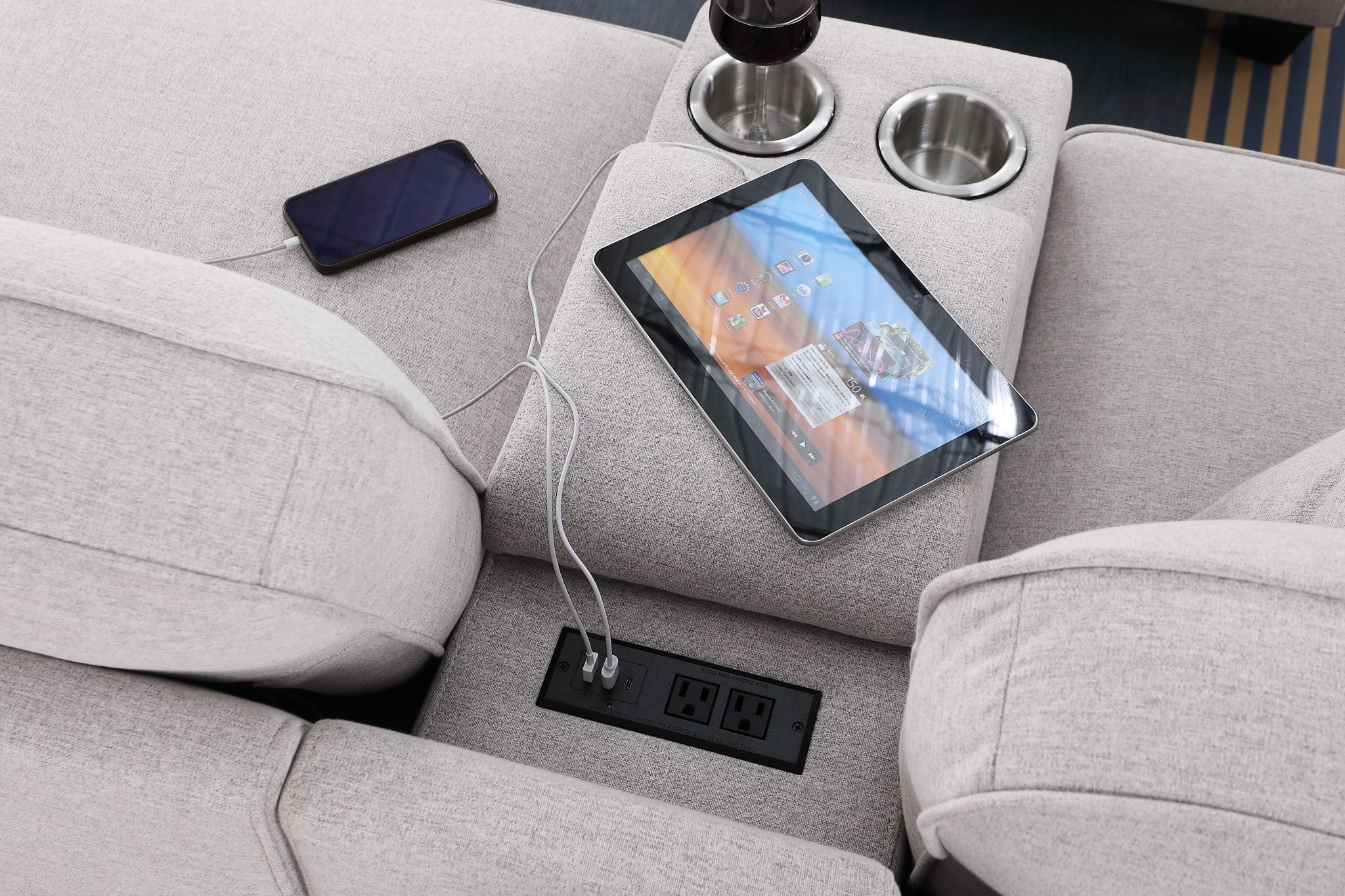 Jessica - Sectional Sofa With Ottoman - Light Gray - Best Buy Furniture