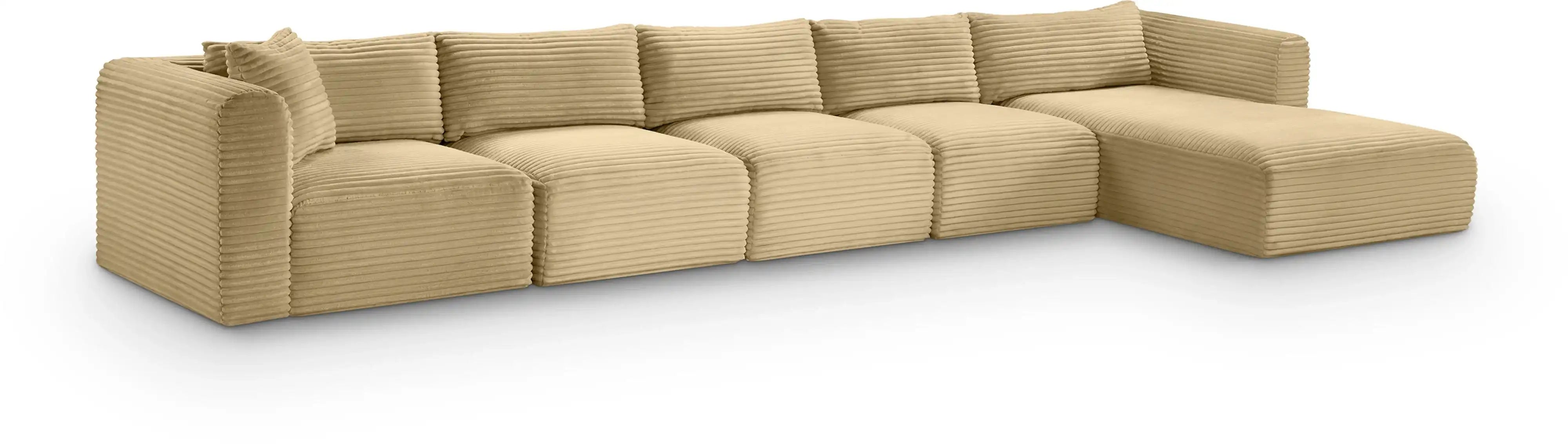 Shaggy - 5 Piece Modular Sectional With Chaise - Best Buy Furniture