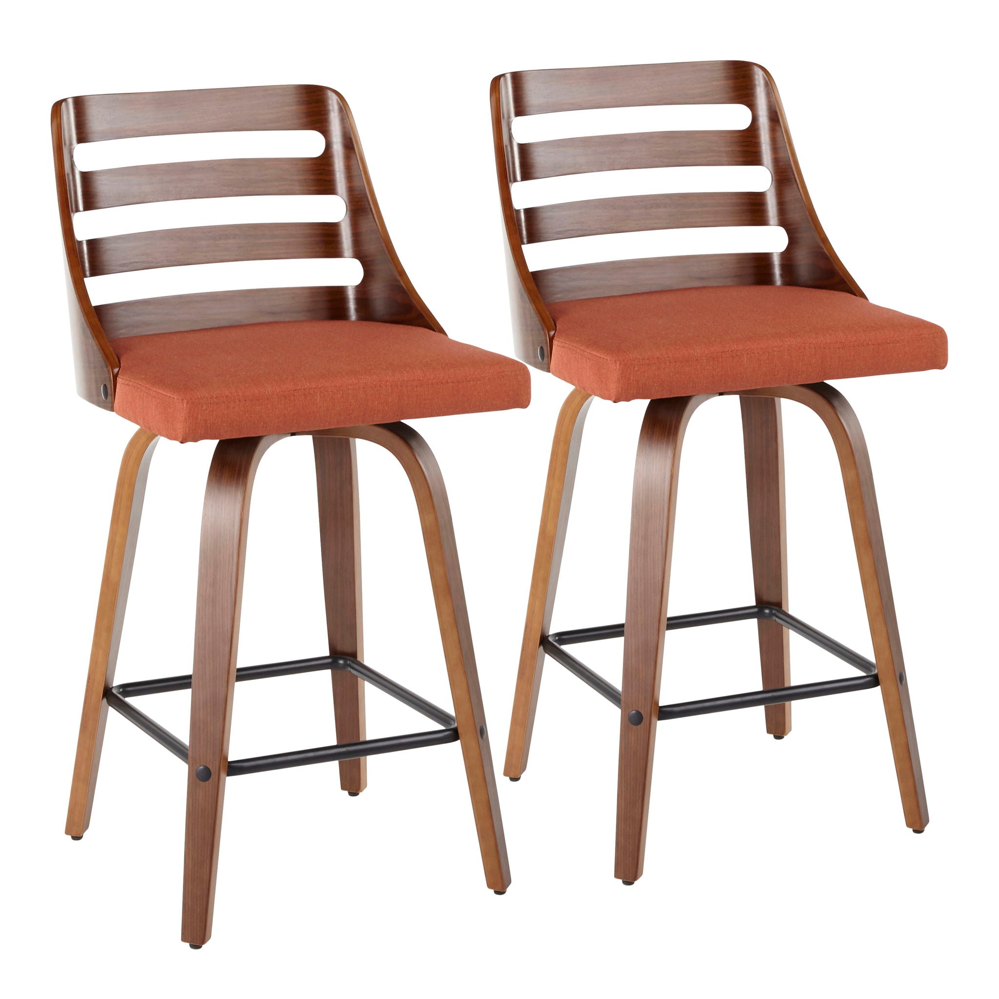 Trevi - Mid Century Modern Counter Stool (Set of 2) - Best Buy Furniture