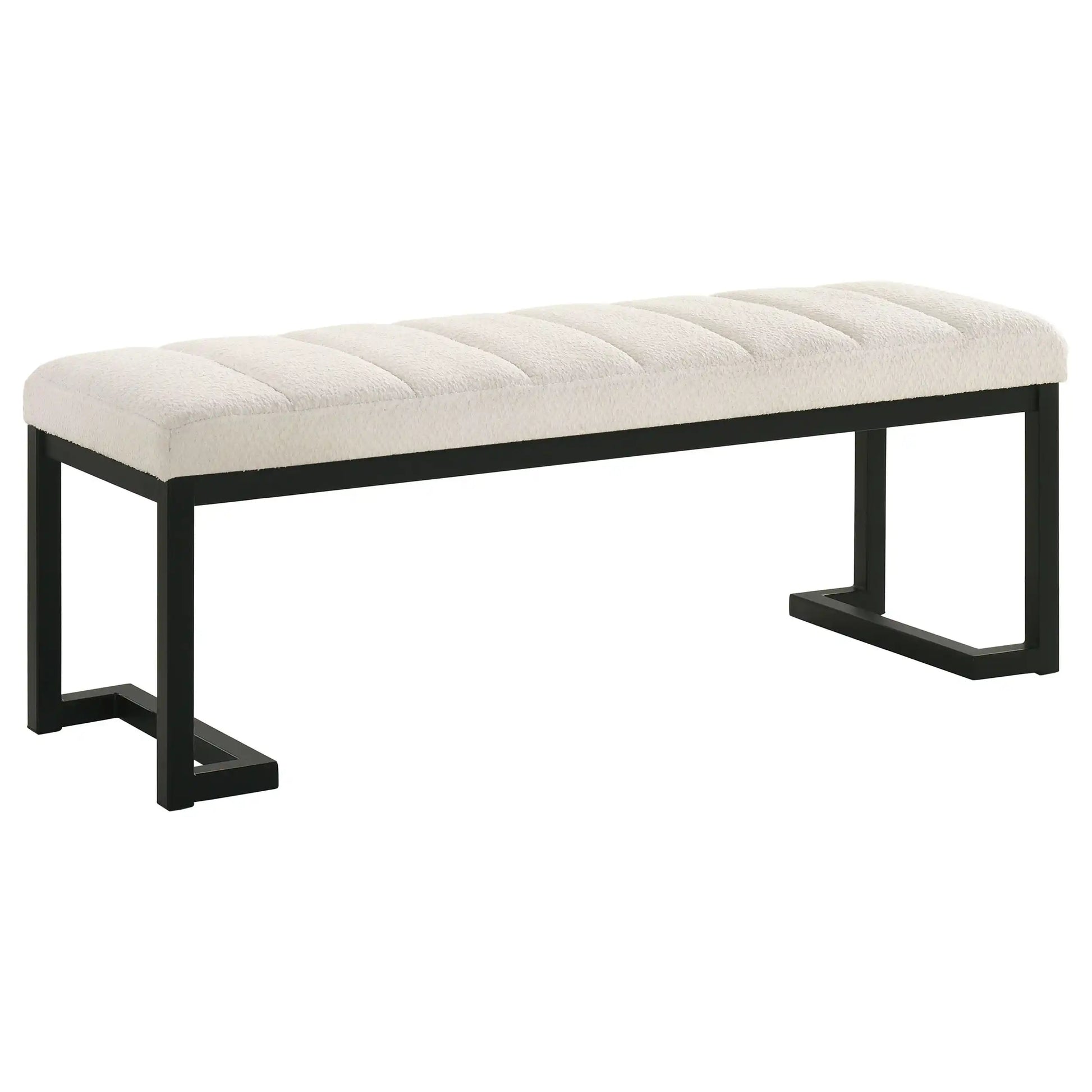 Mesa - Boucle Upholstered Tufted Accent Bench - Best Buy Furniture