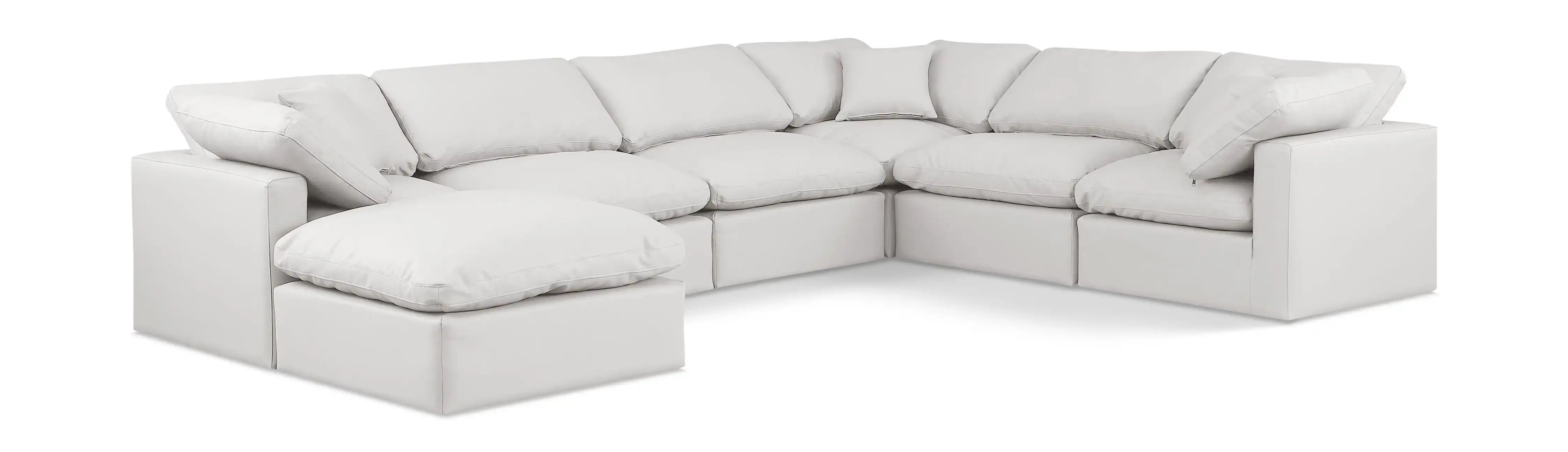 Indulge - Faux Leather 7 Piece Modular Sectional - Best Buy Furniture