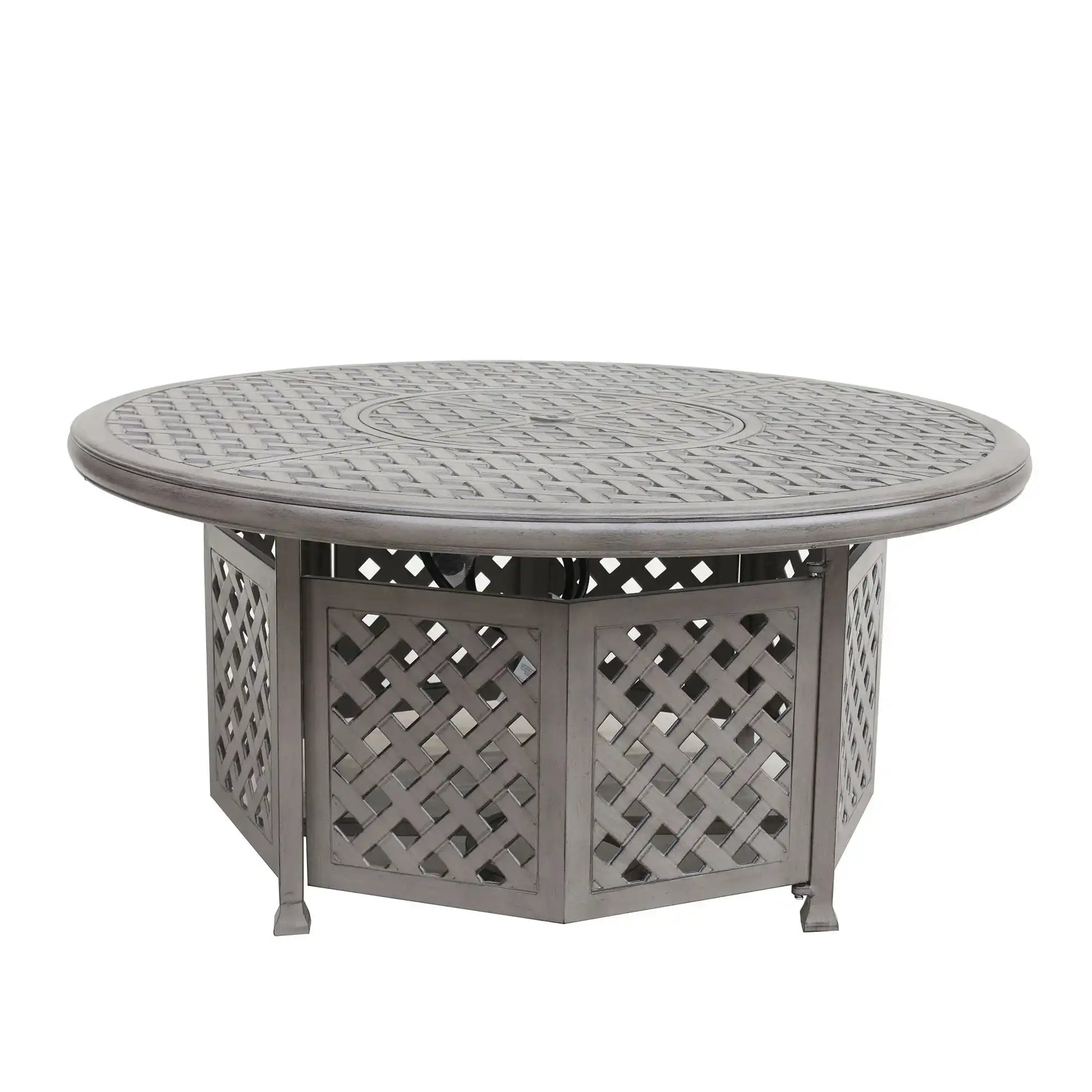 5 Piece Cast Aluminum Chat Fire Pit Set With Cushion - Best Buy Furniture