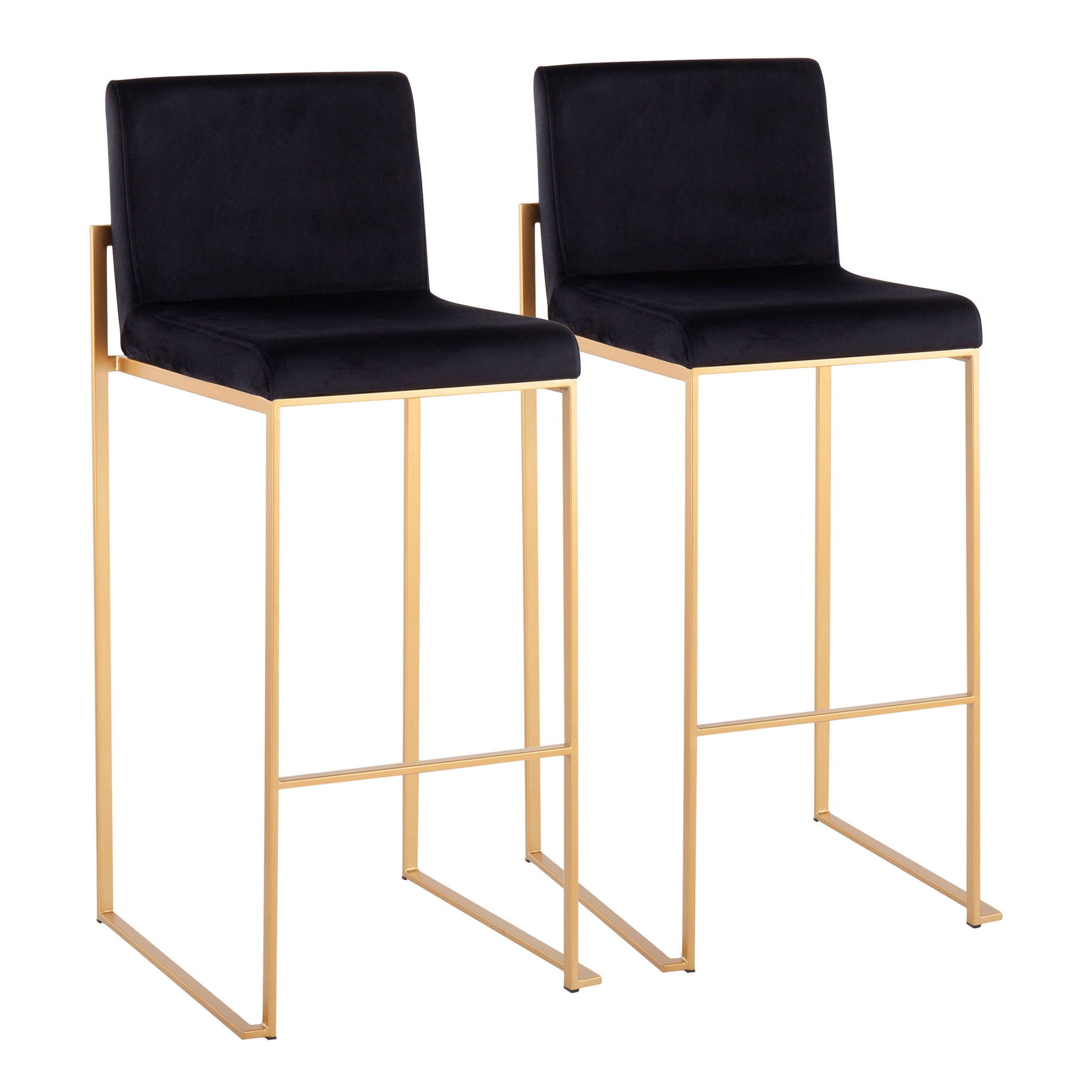 Fuji - Contemporary Design High Back Barstool (Set of 2) - Best Buy Furniture