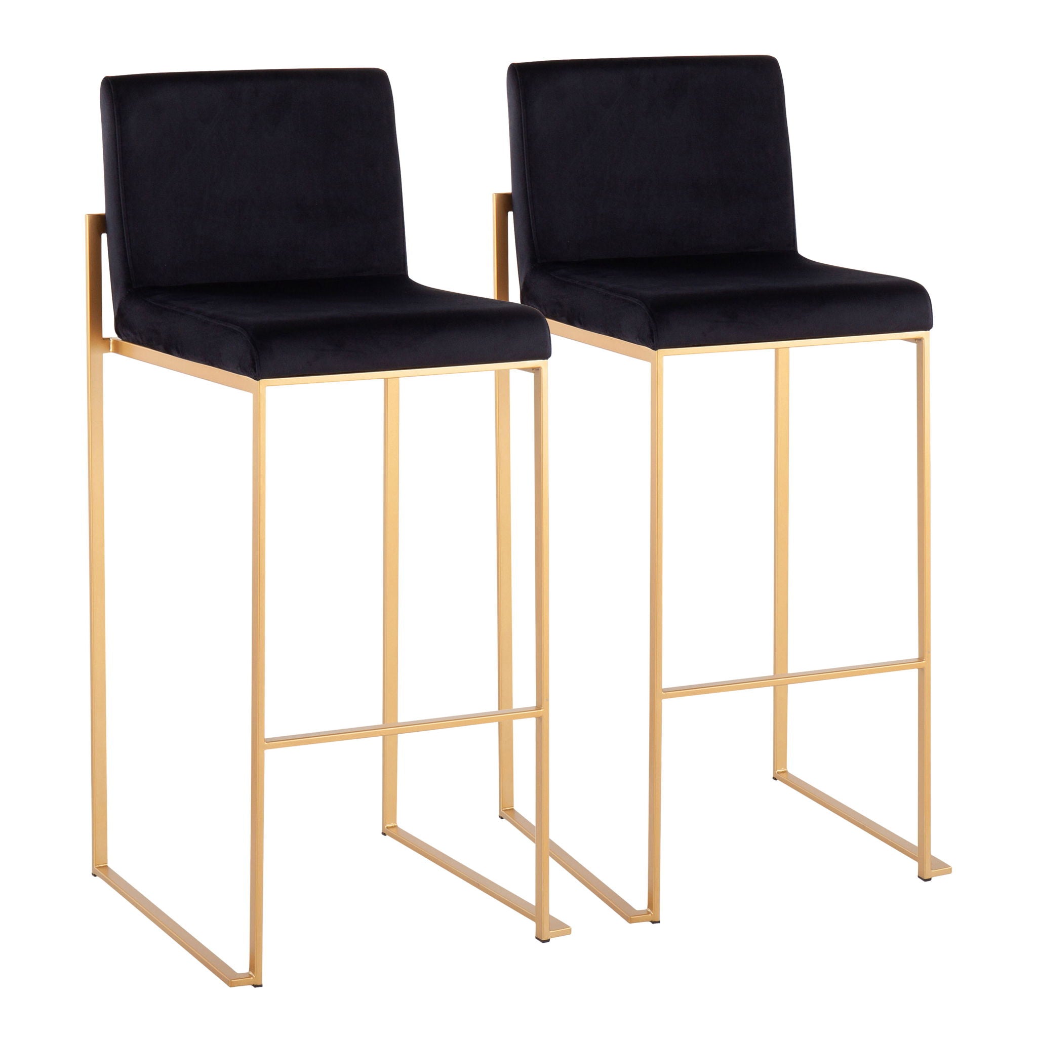 Fuji - Contemporary Design High Back Barstool (Set of 2) - Best Buy Furniture