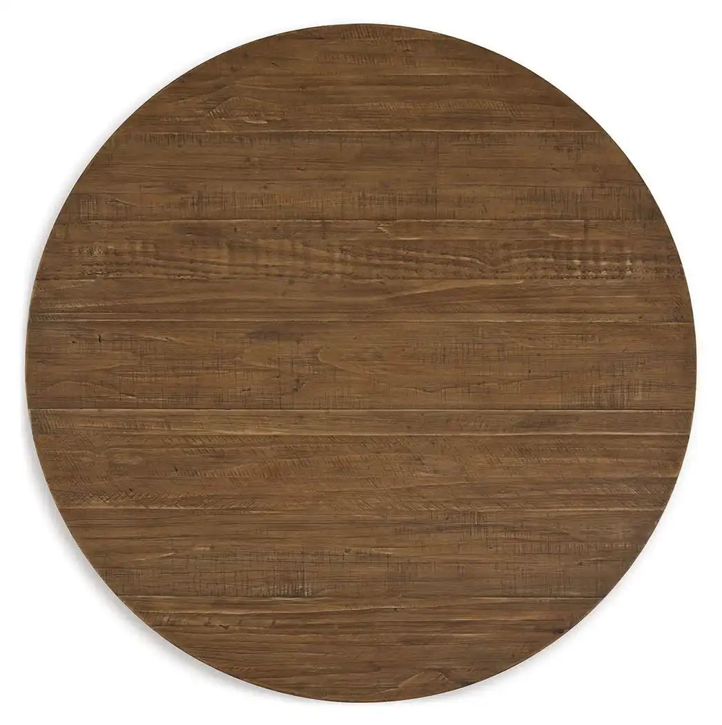 Mackifeld - Round Cocktail Table - Warm Brown - Best Buy Furniture