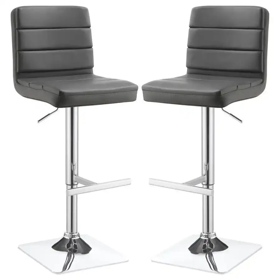 Bianca - Square Upholstered Adjustable Bar Stools (Set of 2) - Best Buy Furniture