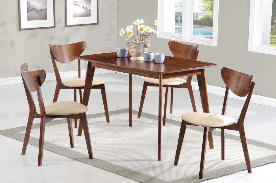 Kersey - 5 Piece Rectangular Dining Table Set - Chestnut - Best Buy Furniture