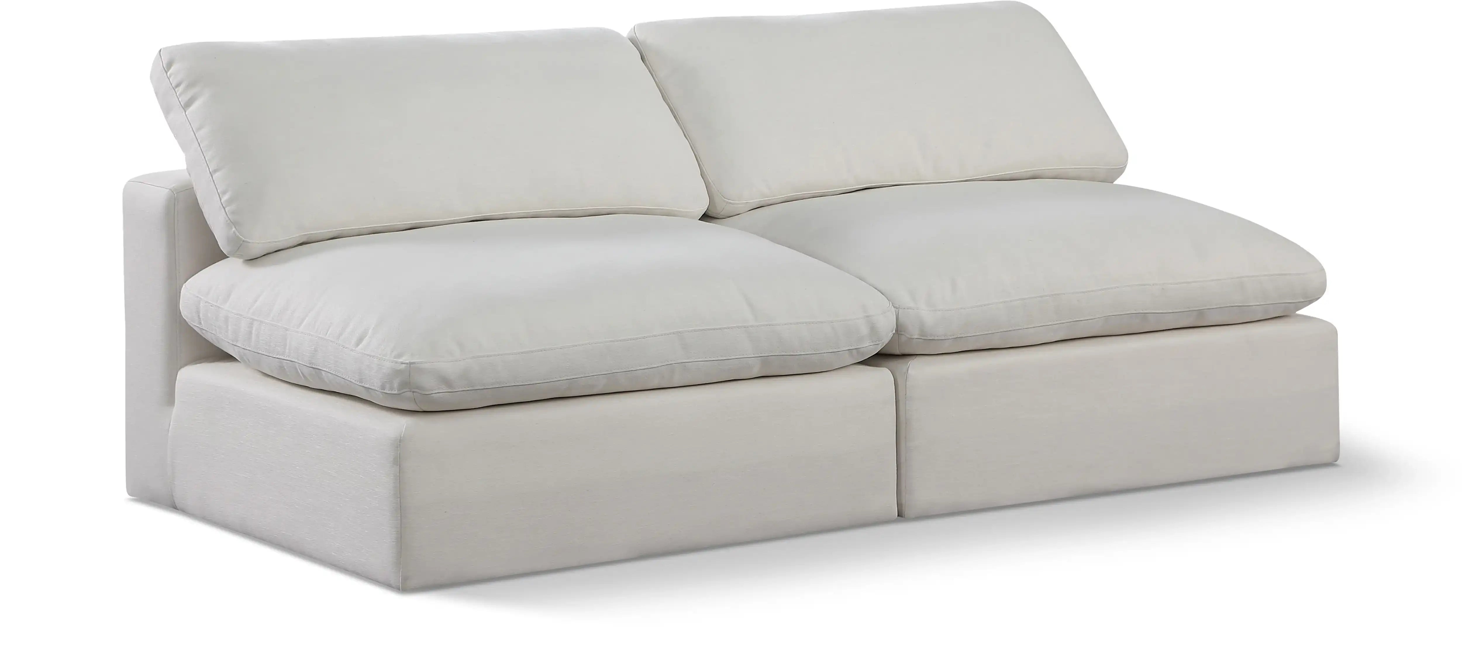Comfy - Linen Modular Armless Sofa 2 Seats - Best Buy Furniture