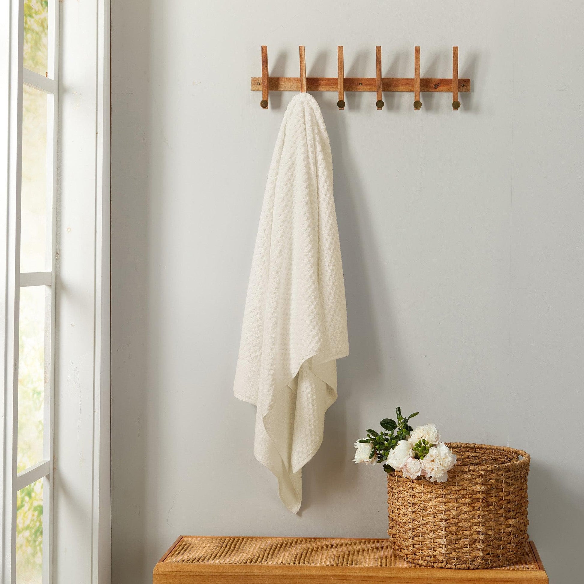 Cotton Diamond Waffle Weave Bath Towel Set - Grayson Collection - Best Buy Furniture
