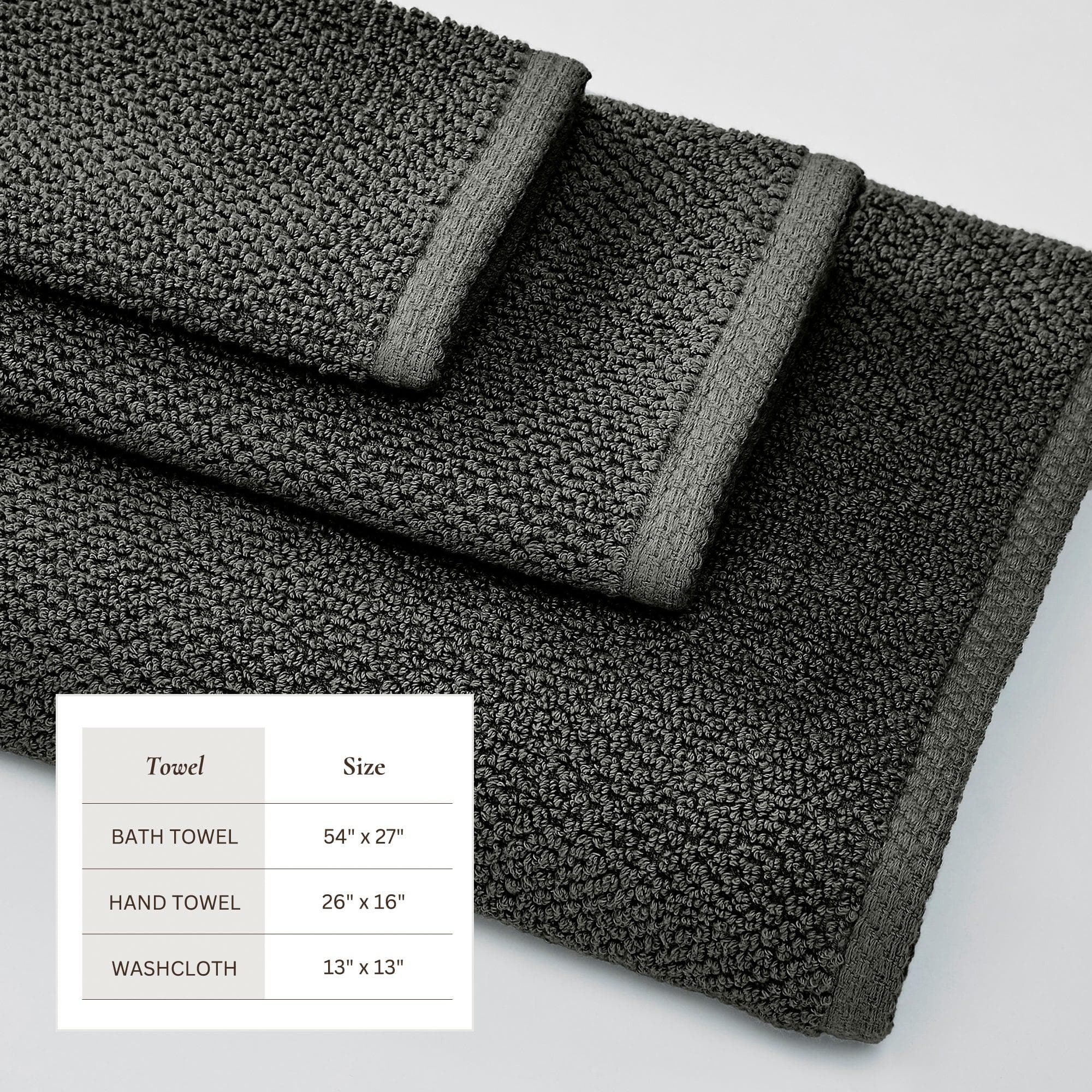 Cotton Textured Bath Towel Set - Acacia Collection - Best Buy Furniture