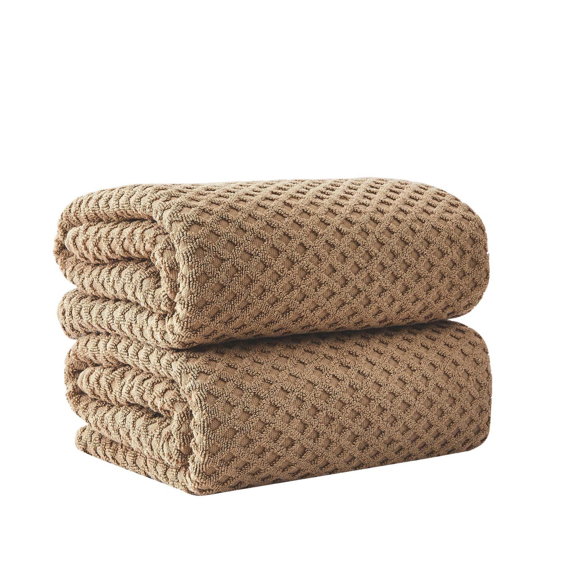 Cotton Diamond Waffle Weave Bath Towel Set - Grayson Collection - Best Buy Furniture