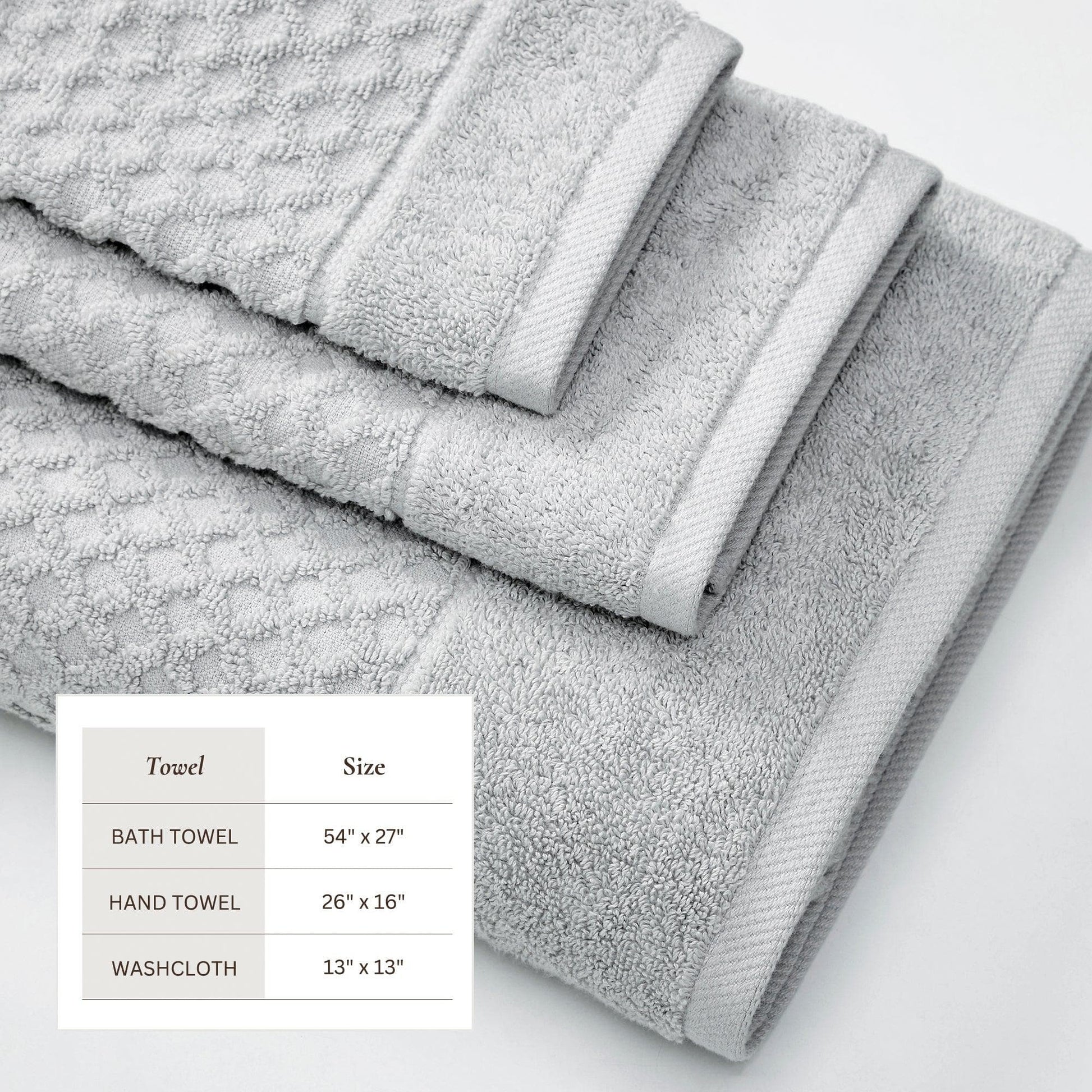 Cotton Diamond Waffle Weave Bath Towel Set - Grayson Collection - Best Buy Furniture