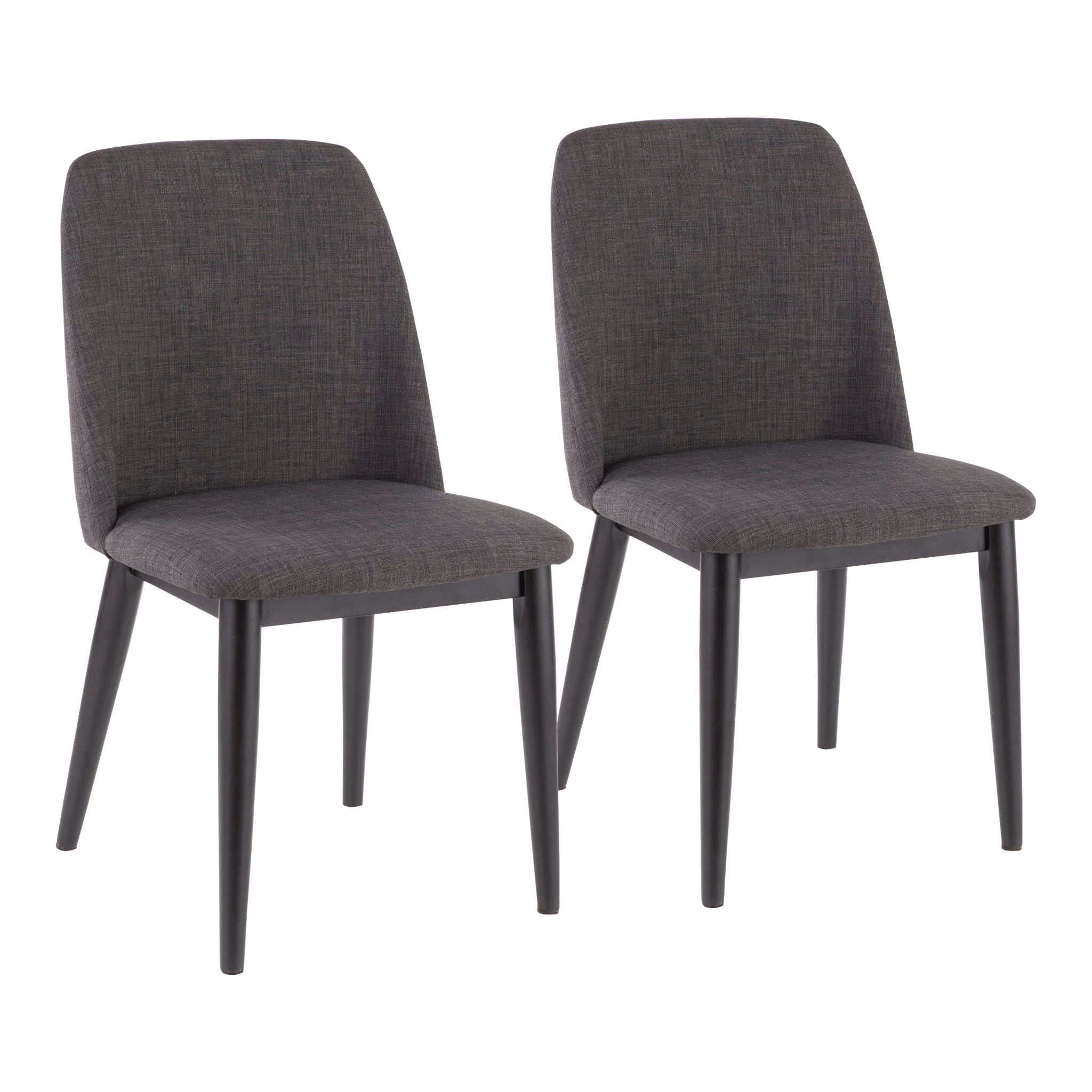 Tintori - Contemporary Dining Chair (Set of 2) - Charcoal - Best Buy Furniture