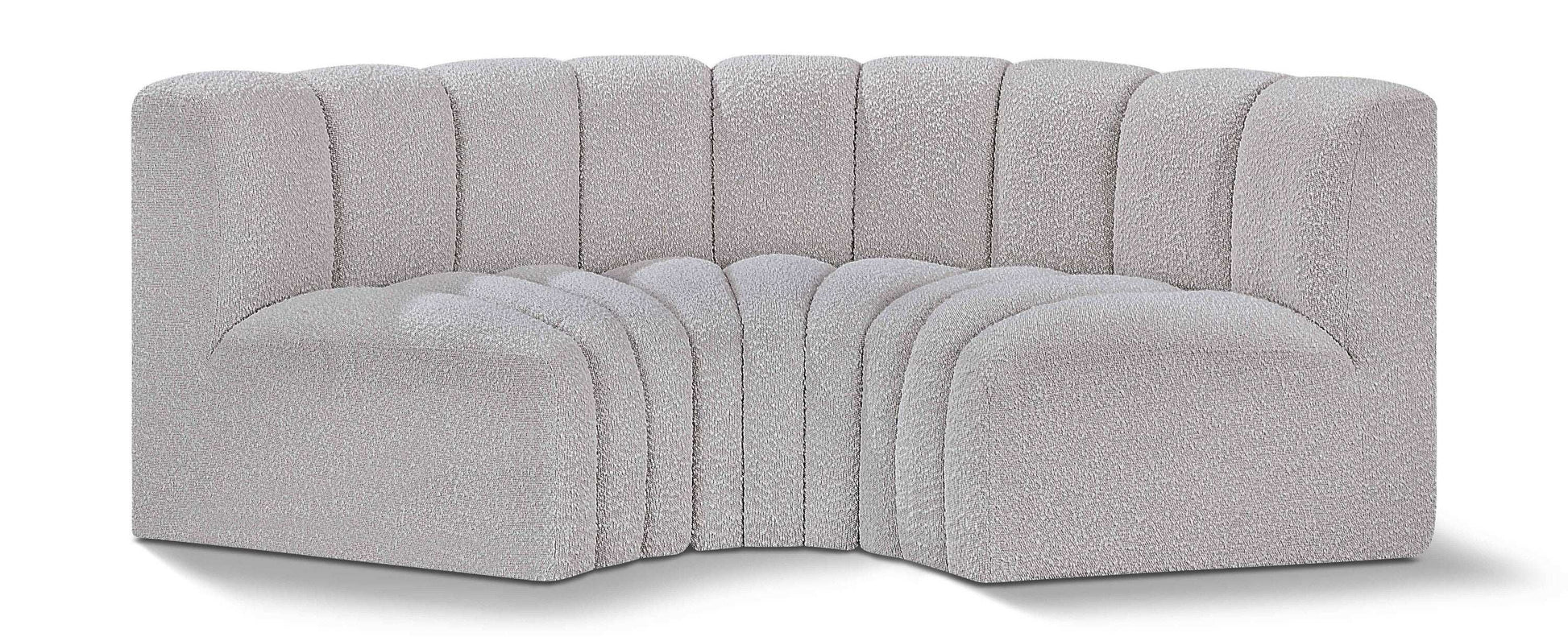 Arc - Boucle Fabric 3 Piece Modular U-Shaped Sofa - Best Buy Furniture