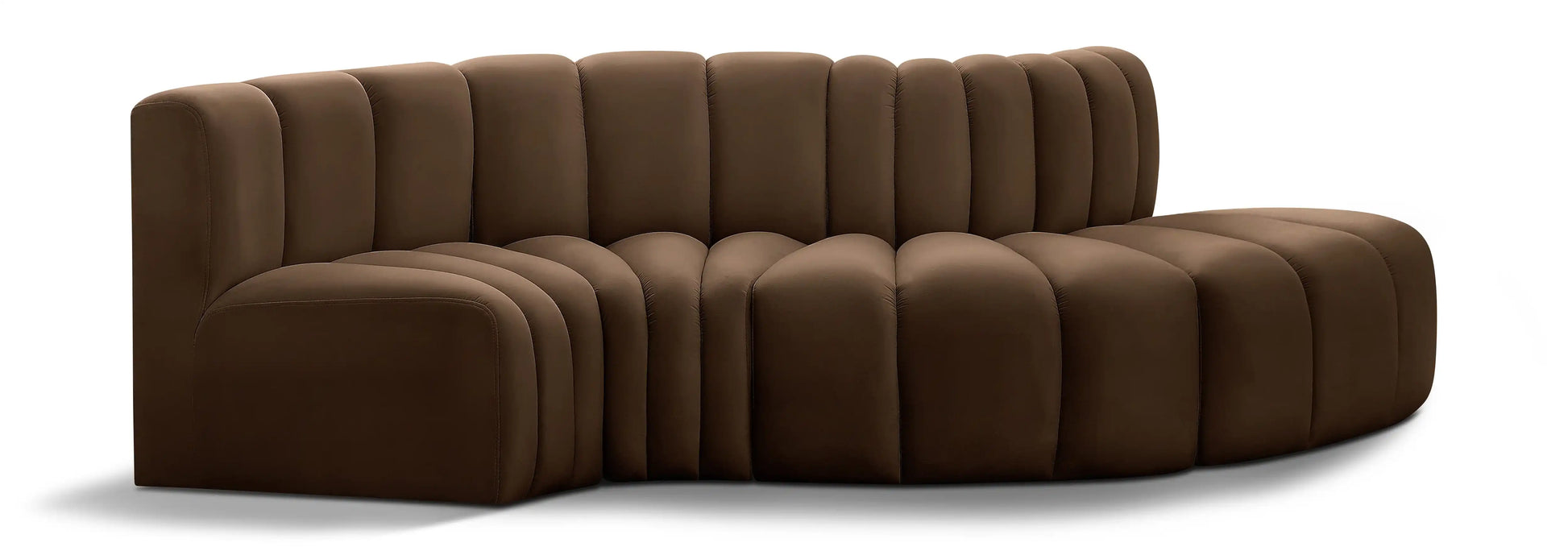 Arc - Velvet 4 Piece L-Shaped Modular Sofa - Best Buy Furniture