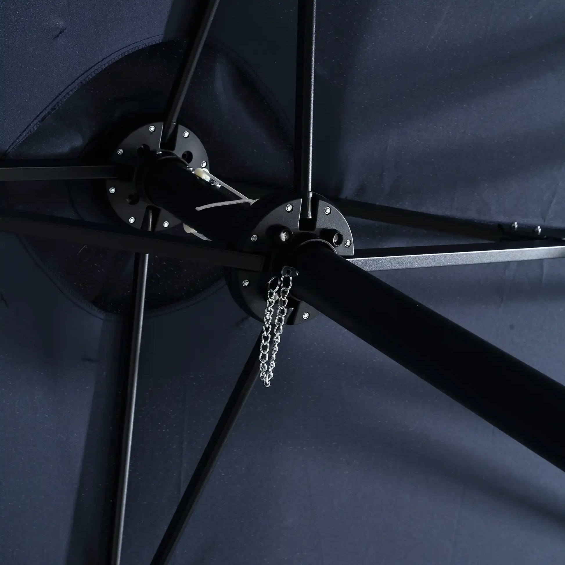 14.8 Ft Double Sided Outdoor Umbrella Rectangular Large with Crank ( Navy blue ) - Best Buy Furniture