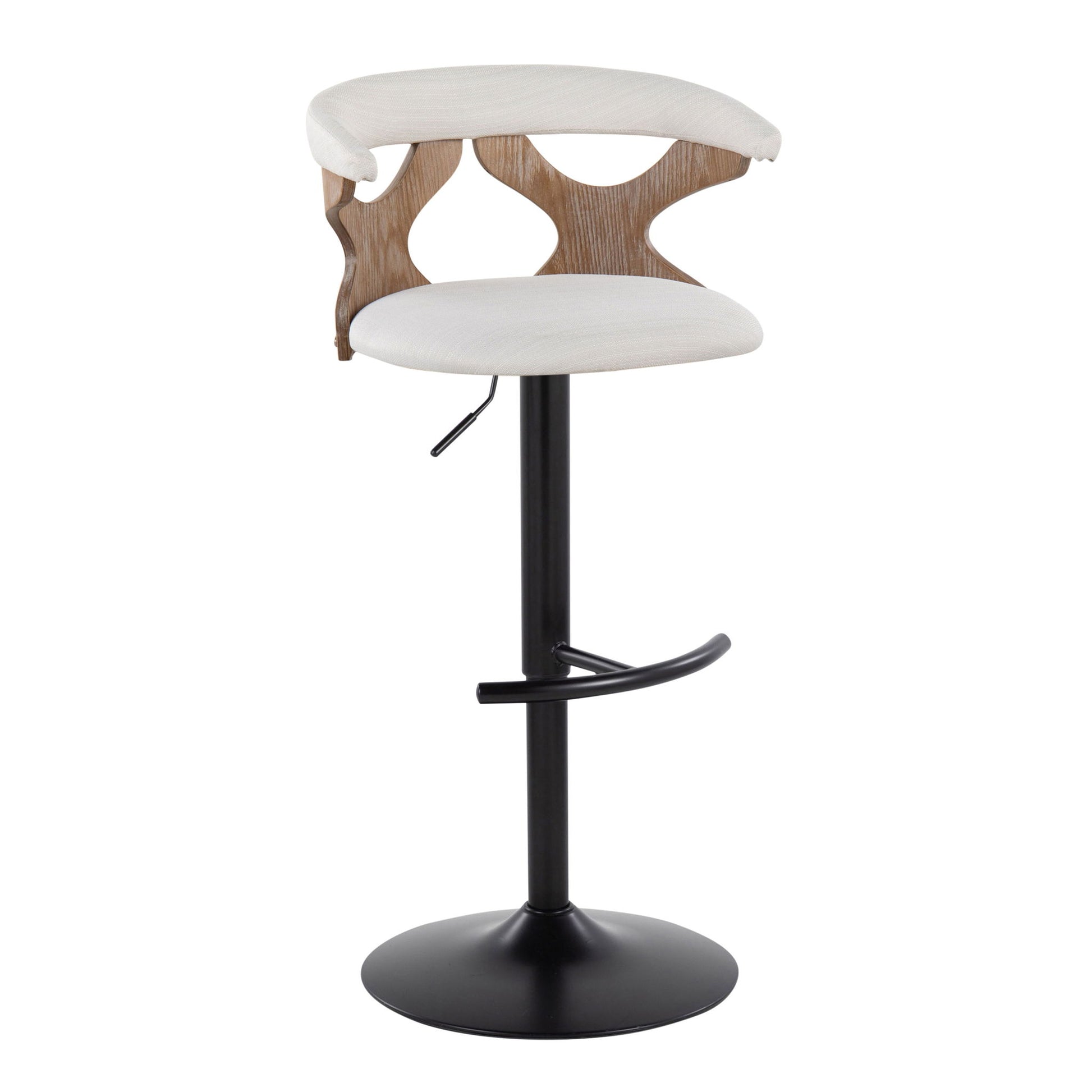 Gardenia - Contemporary Adjustable Barstool & Swivel With Rounded T Footrest (Set of 2) - Best Buy Furniture