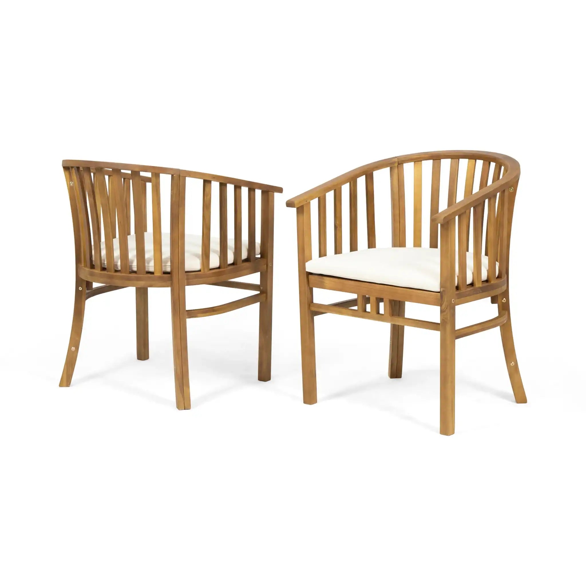 Outdoor Wooden Dining Chairs With Cushions (Set of 2) - Best Buy Furniture