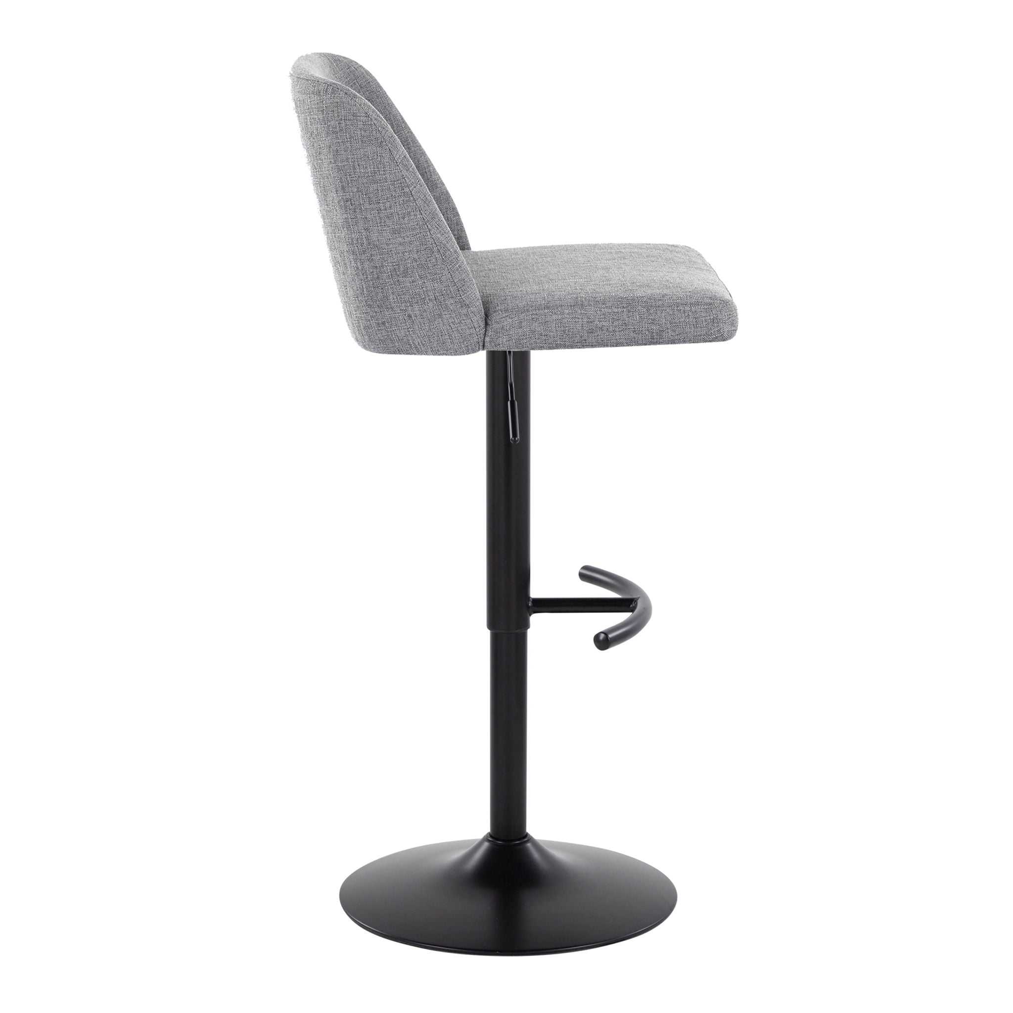 Toriano - Contemporary Adjustable Bar Stool With Rounded T Footrest (Set of 2) - Best Buy Furniture