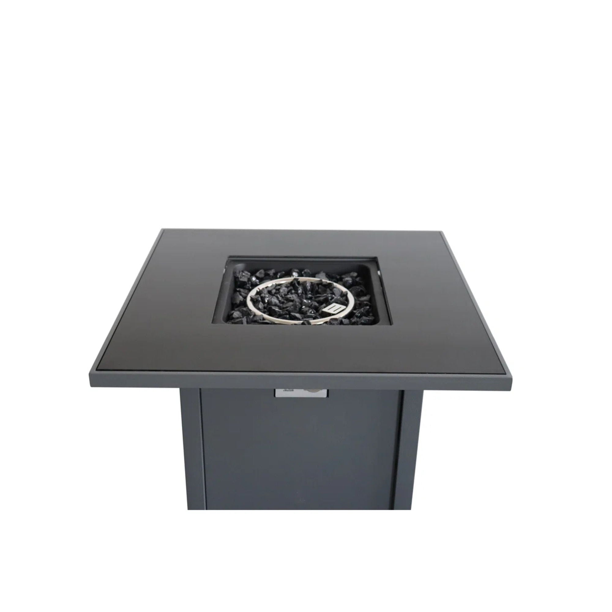 Outdoor Fire Pit Table With Lid High-Quality Materials - Gray - Best Buy Furniture