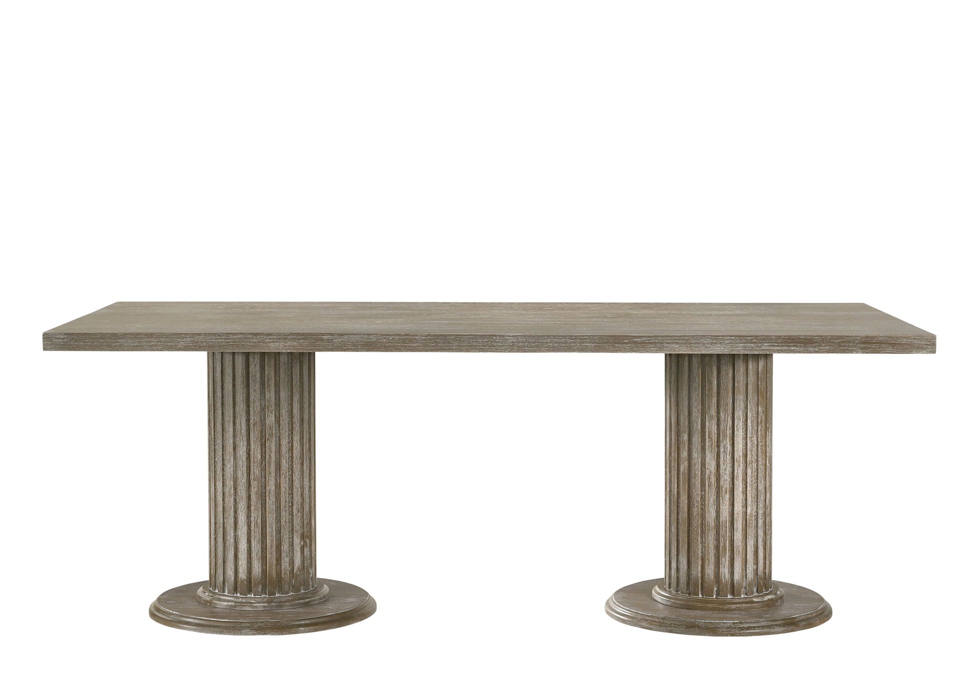 Gabrian - 7 Pieces Dining Room Set, Reclaimed - Beige / Gray - Best Buy Furniture