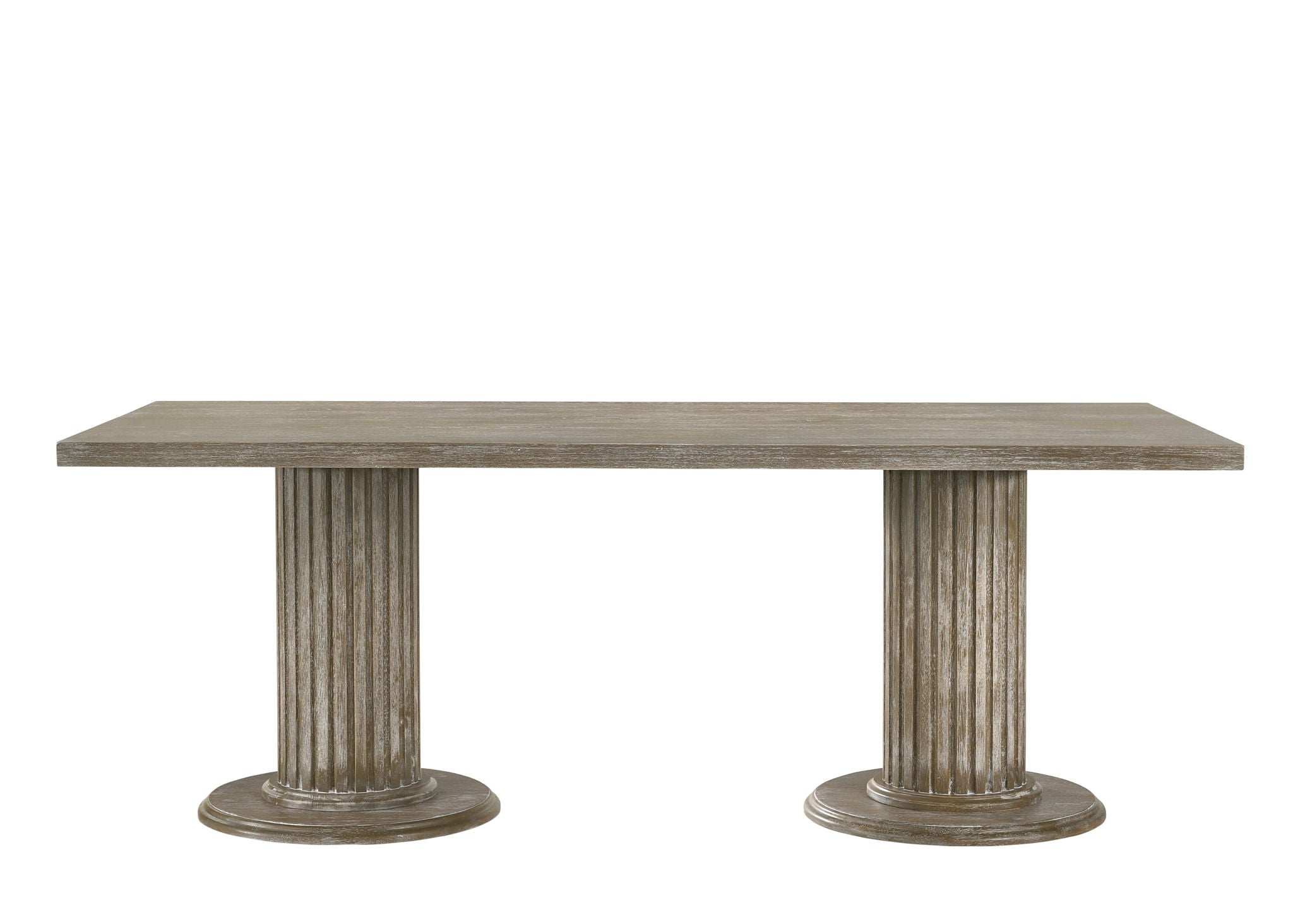 Gabrian - 7 Pieces Dining Room Set, Reclaimed - Beige / Gray - Best Buy Furniture
