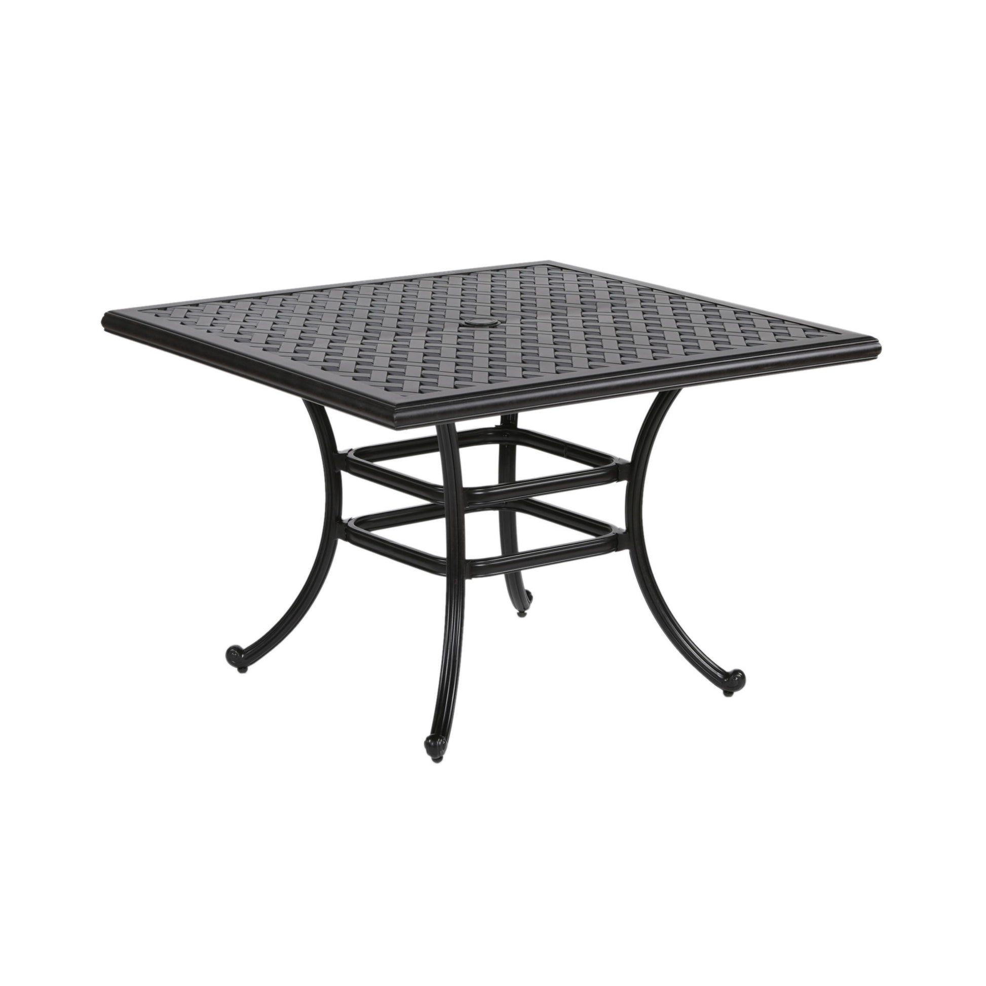 Square 4 Person 43.19" Long Aluminum Dining Set With Cushions - Best Buy Furniture