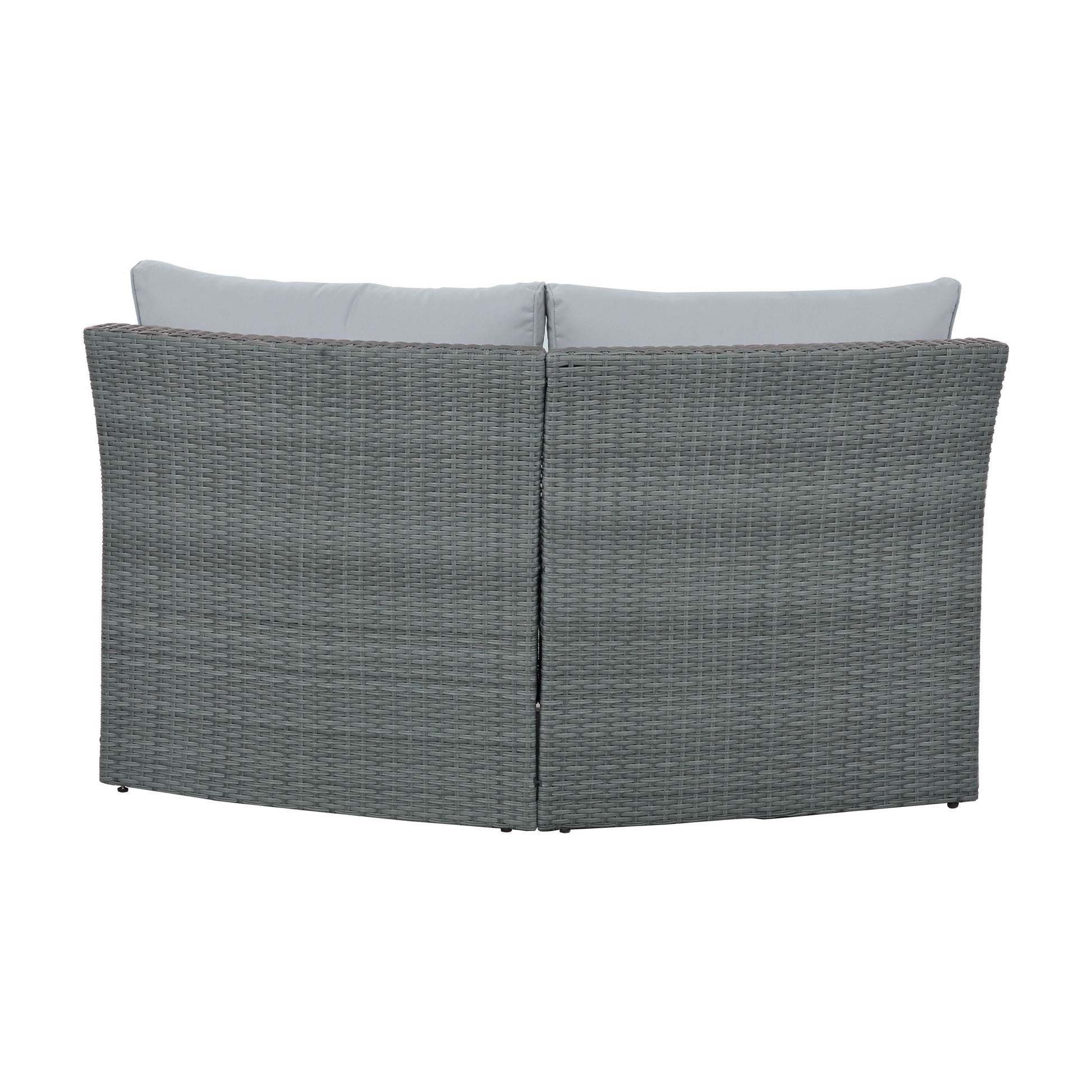 10 Piece Outdoor Sectional Half Round Patio Rattan Sofa Set - Best Buy Furniture