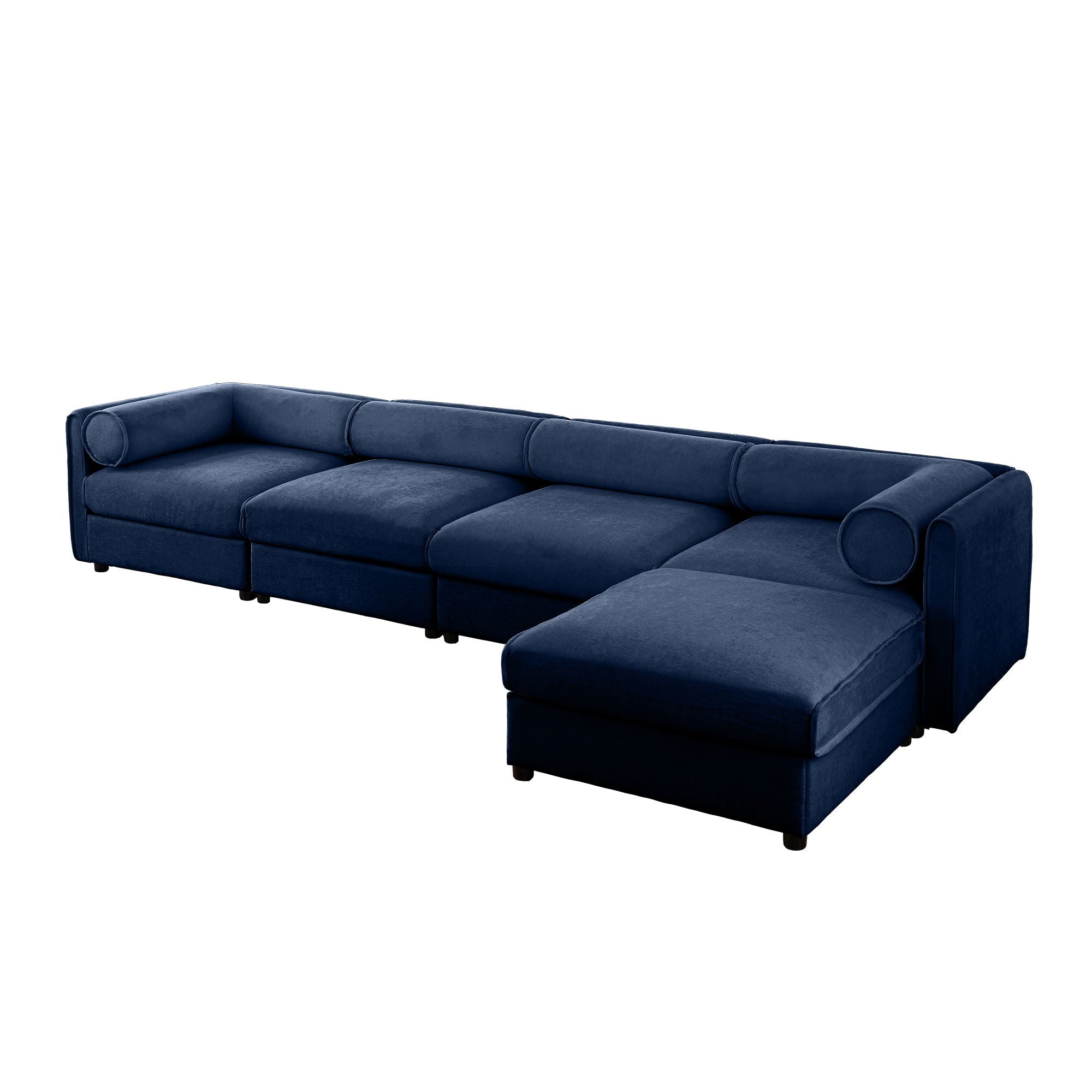 Contemporary Elegant White Chenille Sofa With Storage And Ottoman - Best Buy Furniture