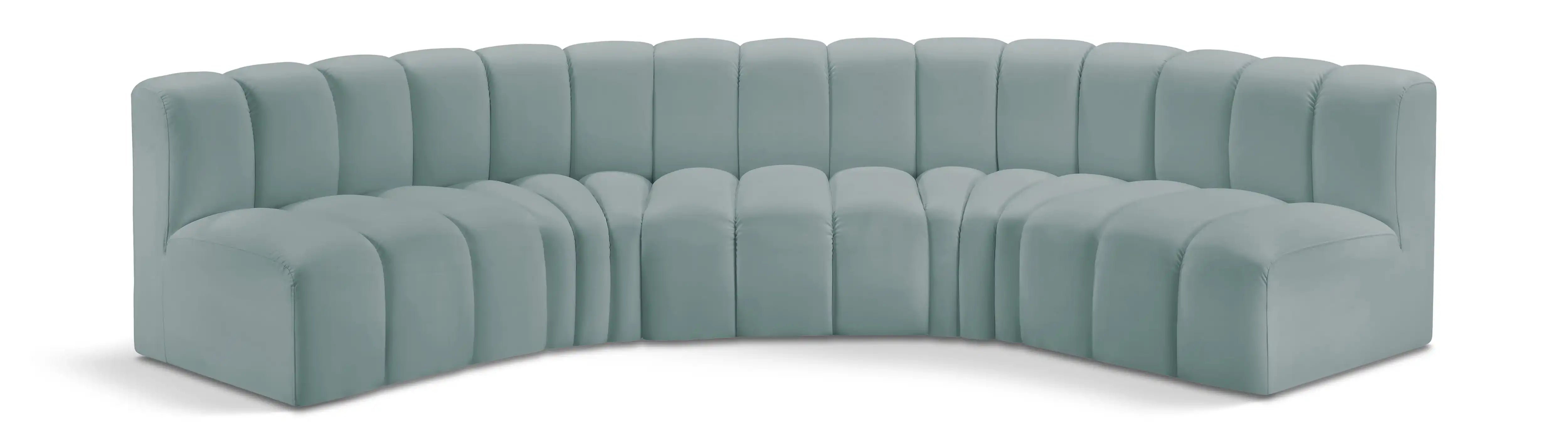 Arc - Faux Leather 5 Piece U-Shaped Modular Sofa - Best Buy Furniture
