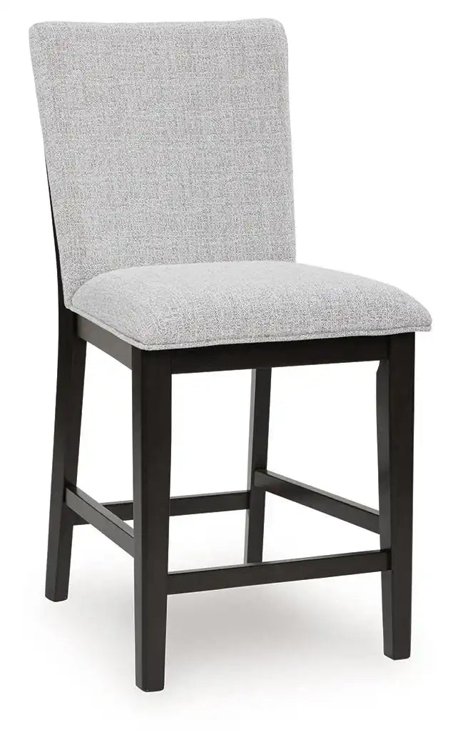 Neymorton - Upholstered Barstool (Set of 2) - Dark Grayish Brown - Best Buy Furniture