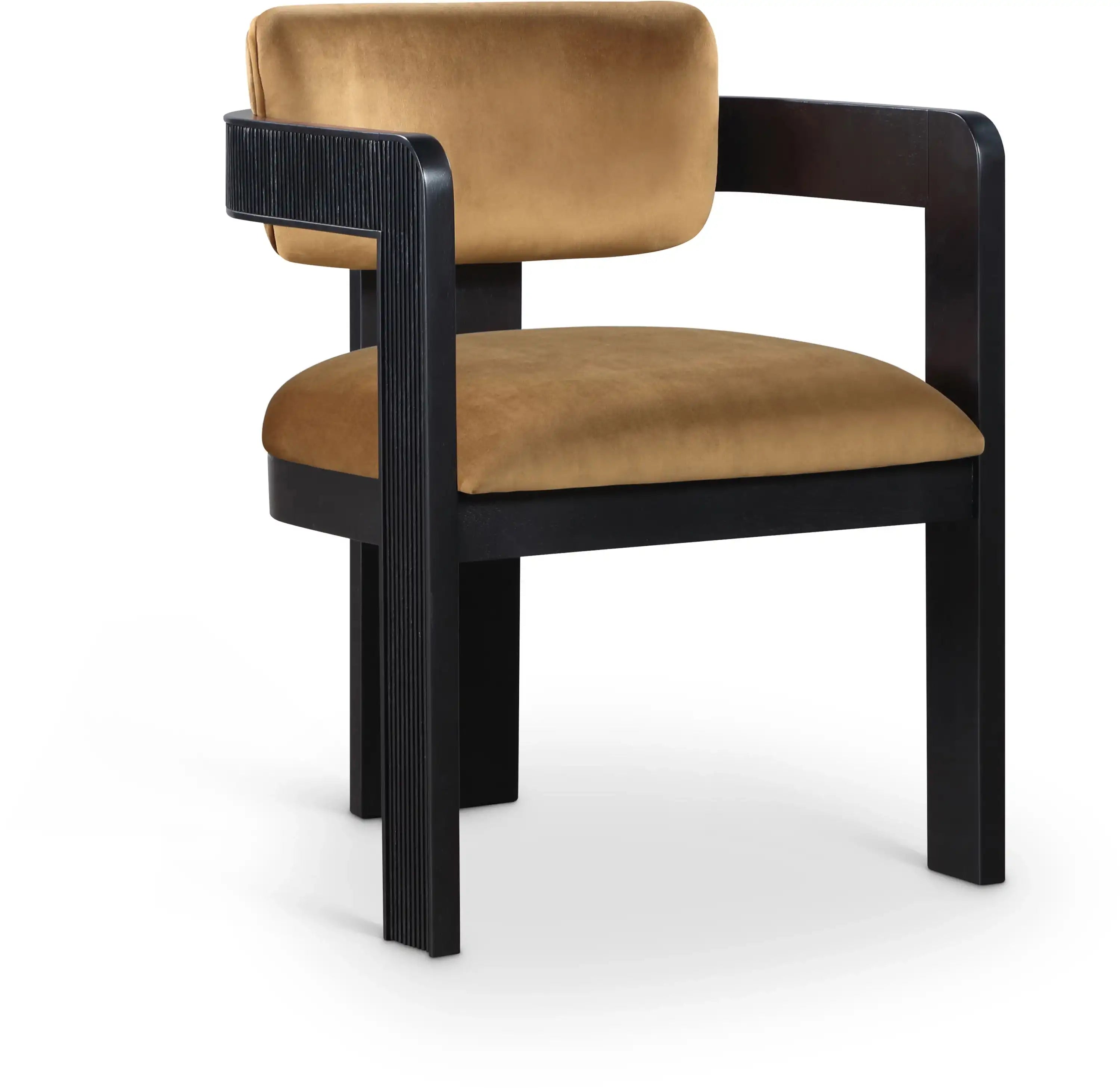 Sacha - Velvet Dining Chair With Black Base (Set of 2) - Best Buy Furniture