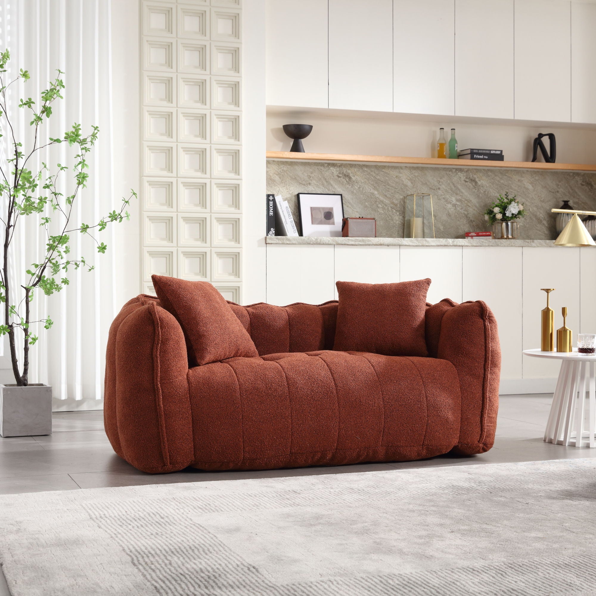 Cozy Beanbag Chair With High Resilience Foam Core For 2 - Best Buy Furniture