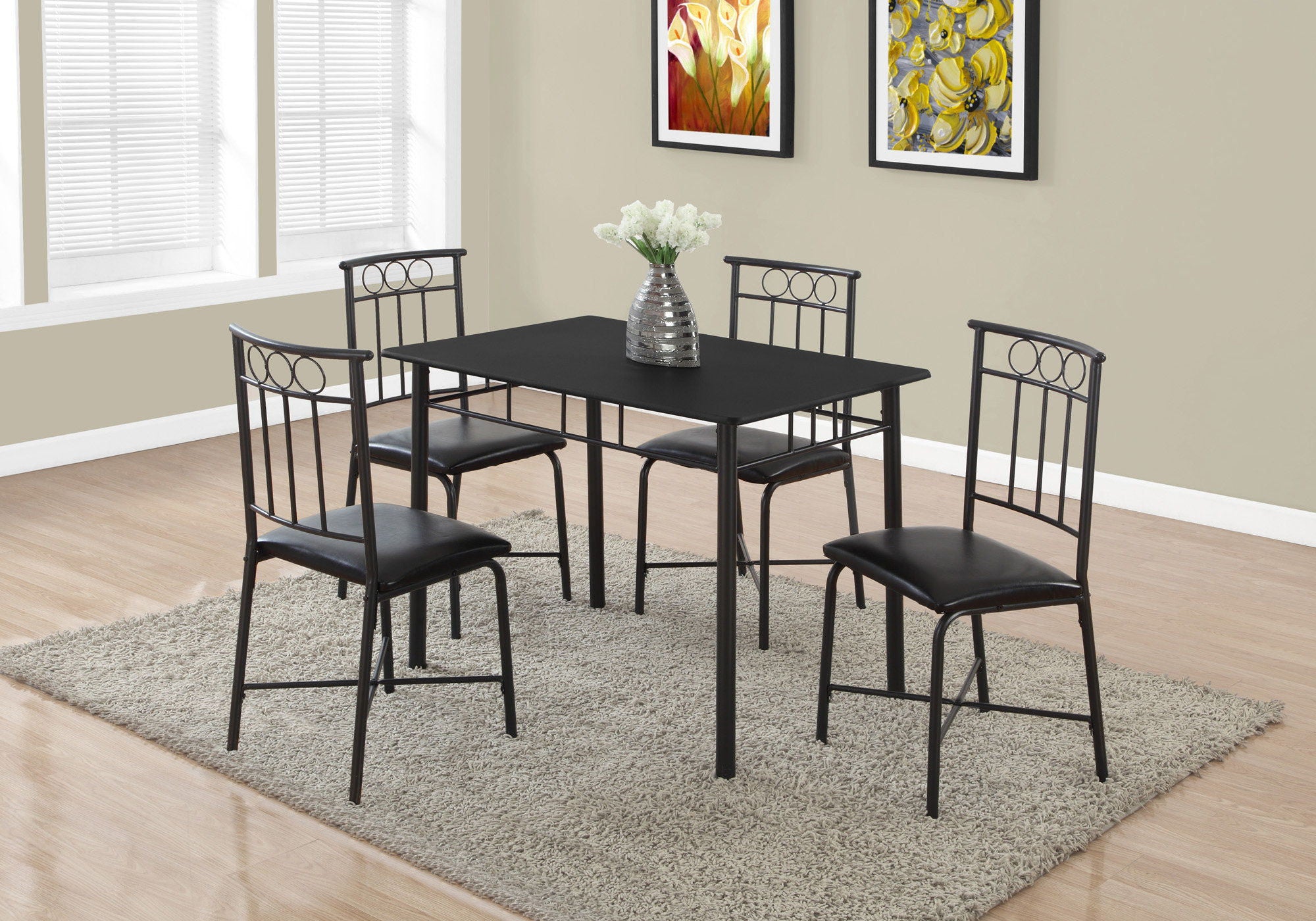 5 Pieces Dining Table Set, Small, Rectangular - Best Buy Furniture