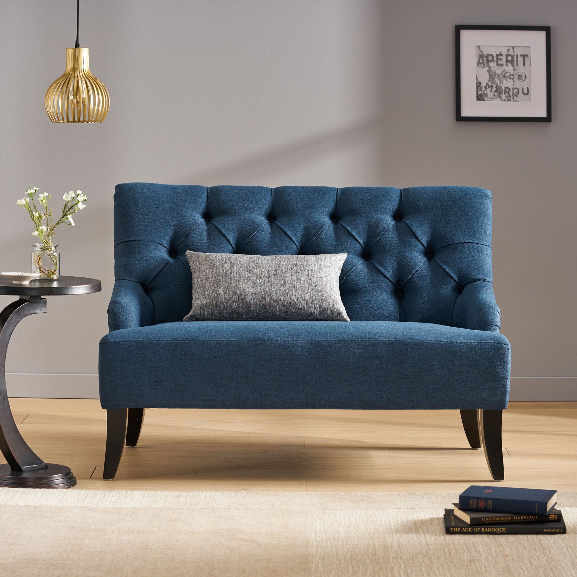 Nicole - French Style Upholstered Loveseat With Tufted Backrest - Best Buy Furniture