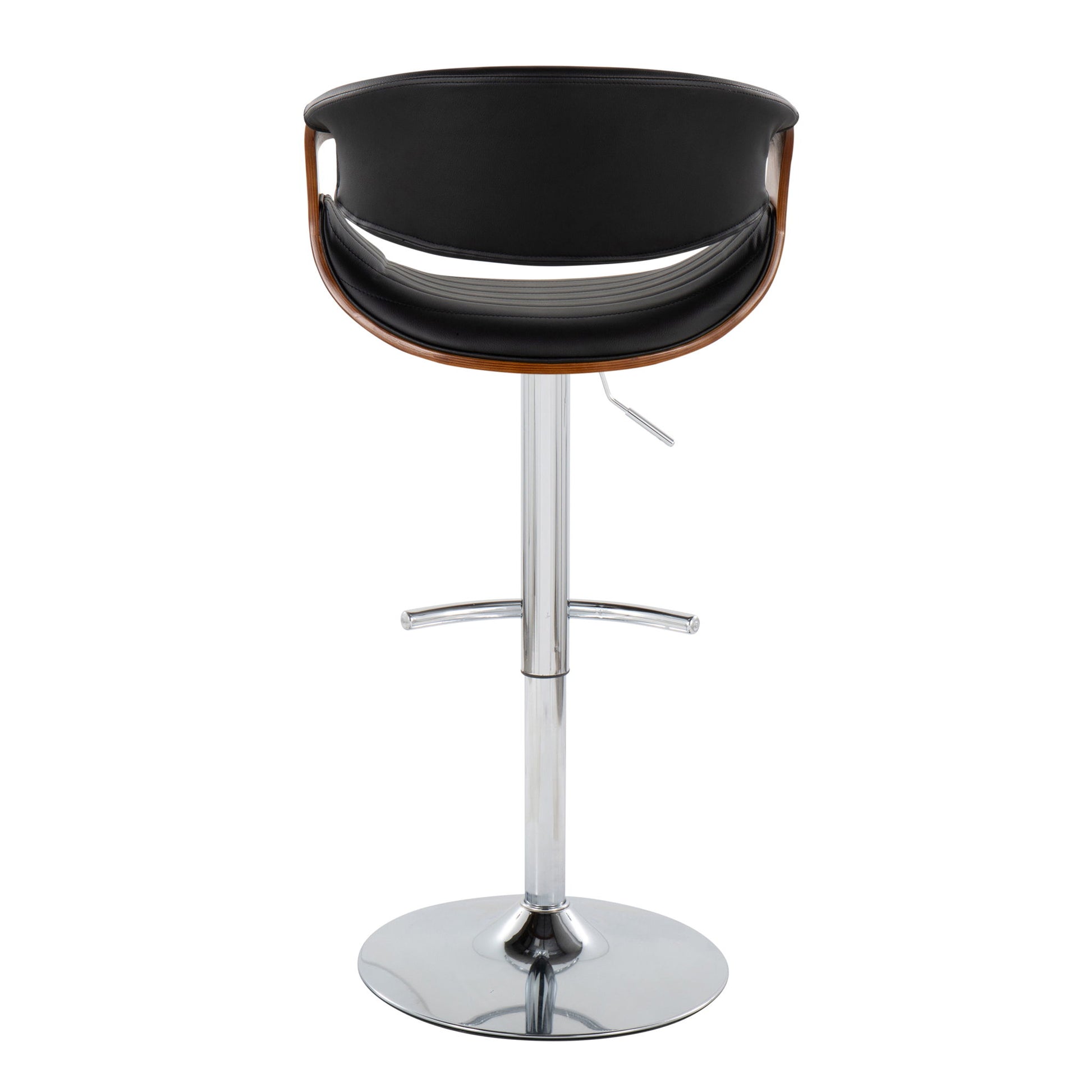 Symphony - Mid Century Modern Adjustable Barstool & Swivel With Rounded T Footrest (Set of 2) - Best Buy Furniture