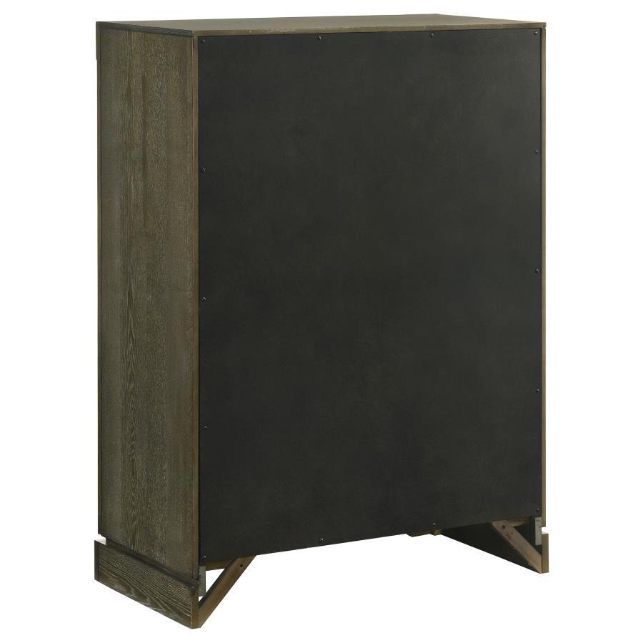 Gran Park - 5-Drawer Bedroom Chest Of Drawers - Dark Cocoa - Best Buy Furniture