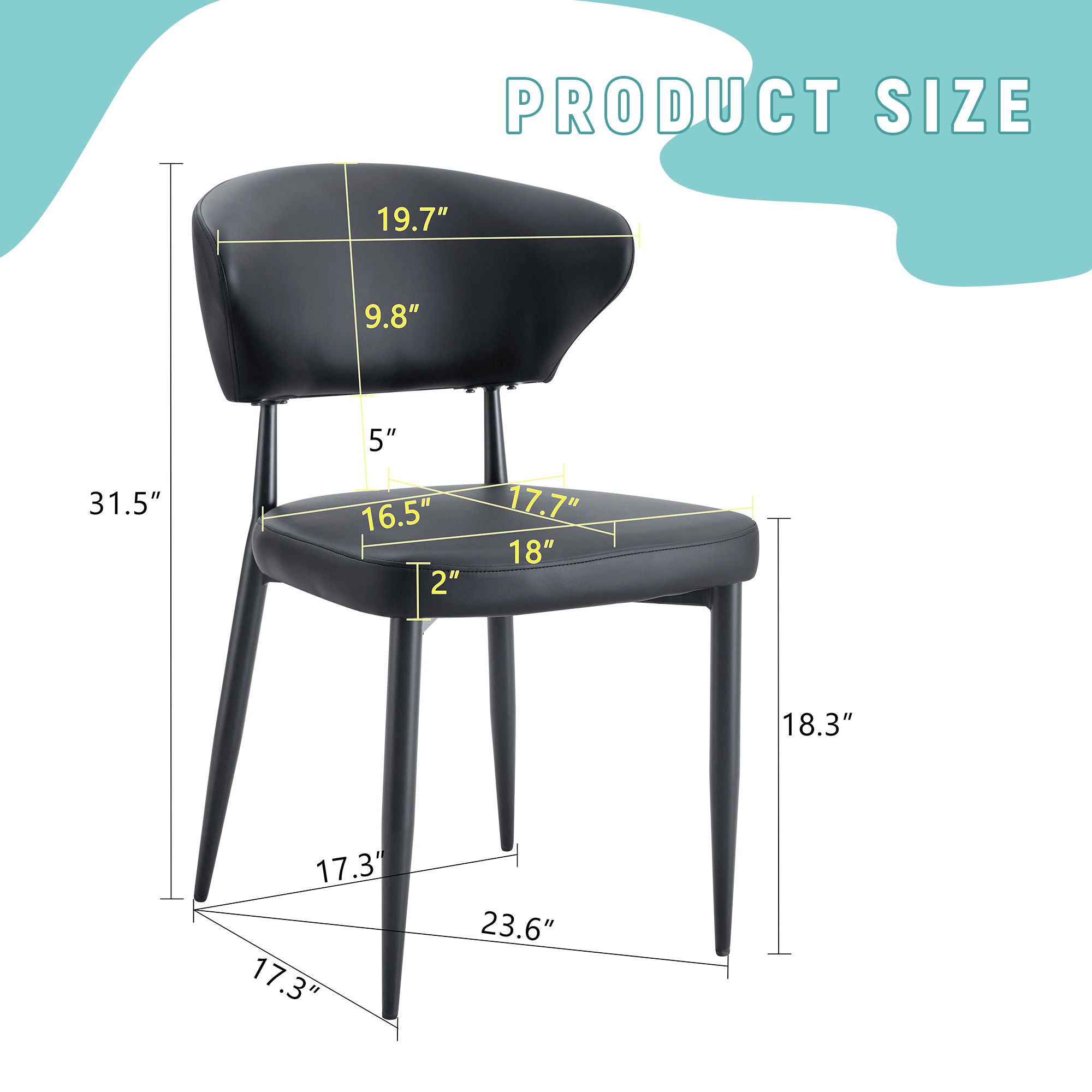 Minimalist Ergonomic Dining Chair With Curved Backres (Set of 4) - Best Buy Furniture