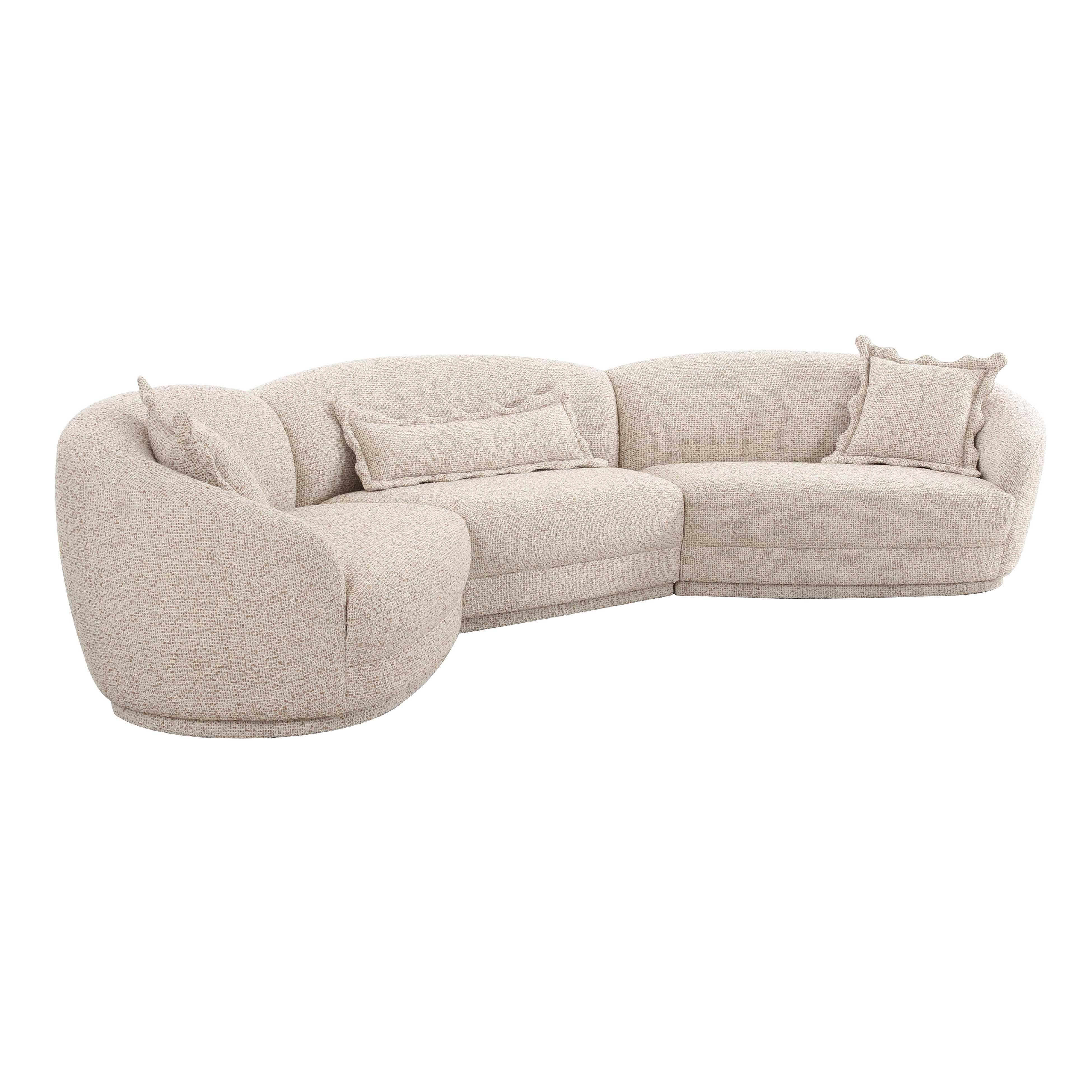 Marion - Textured Boucle Large Sectional - Two-Tone - Best Buy Furniture