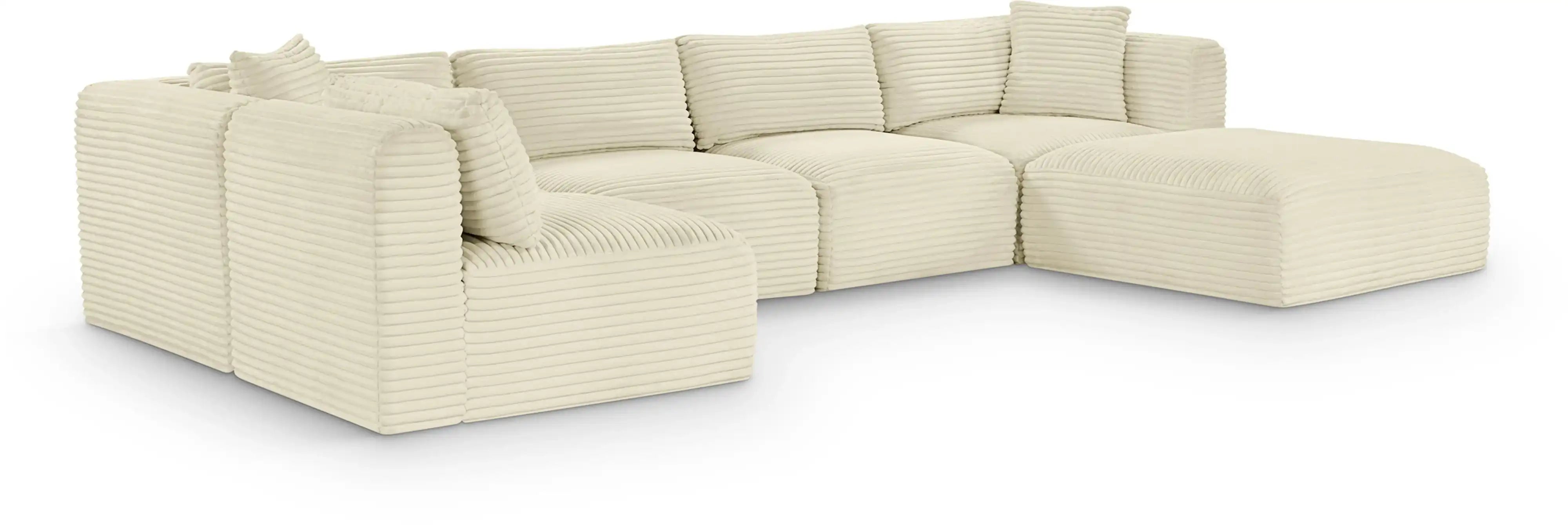Shaggy - 6 Piece Modular U-Shaped Sectional - Best Buy Furniture