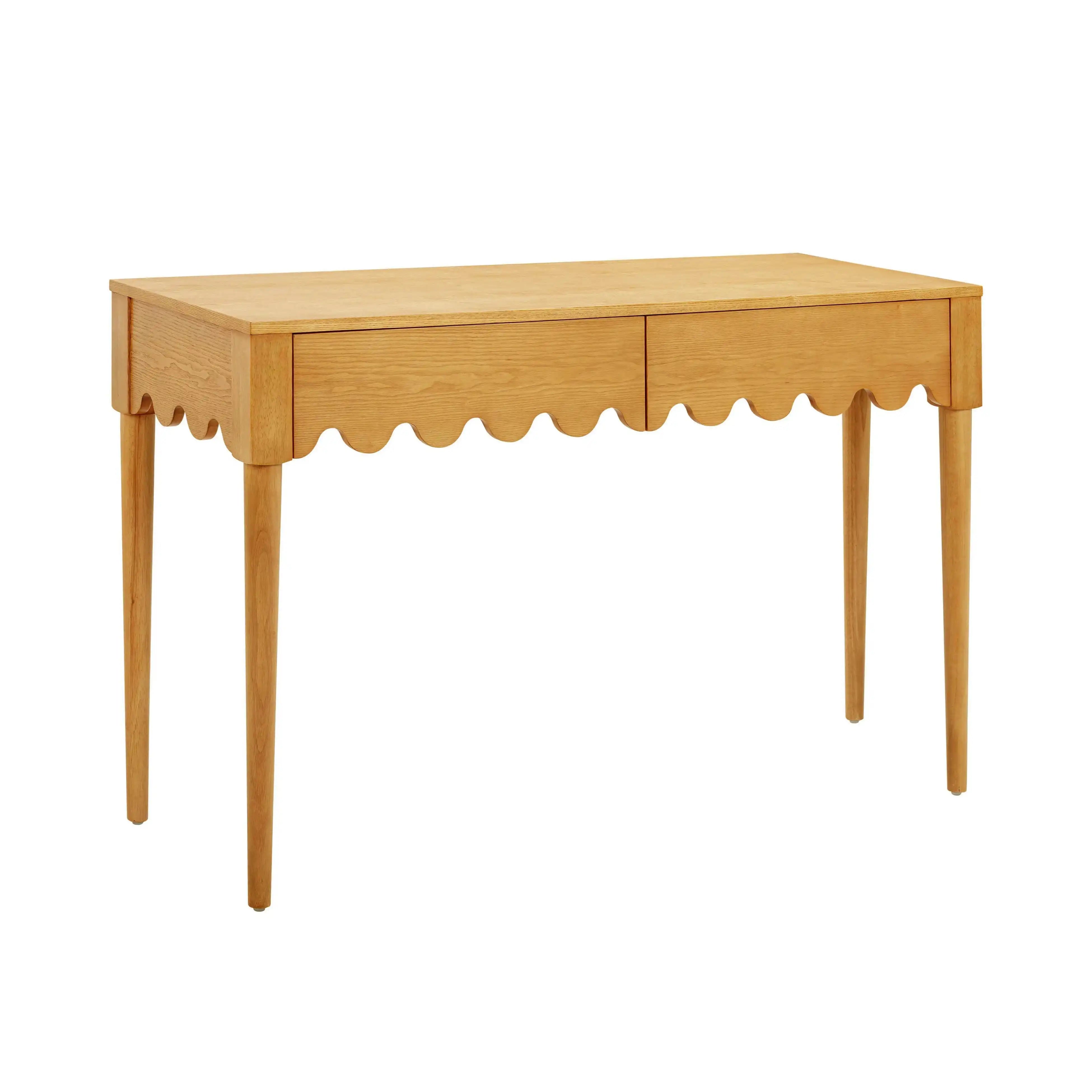 Oodle - 2 Drawer Desk - Natural Ash - Best Buy Furniture