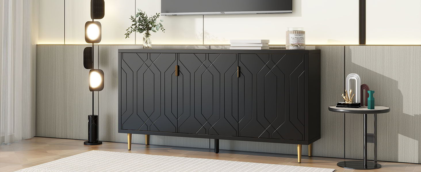 Modern TV Stand With 3 Doors And Adjustable Shelves - Best Buy Furniture
