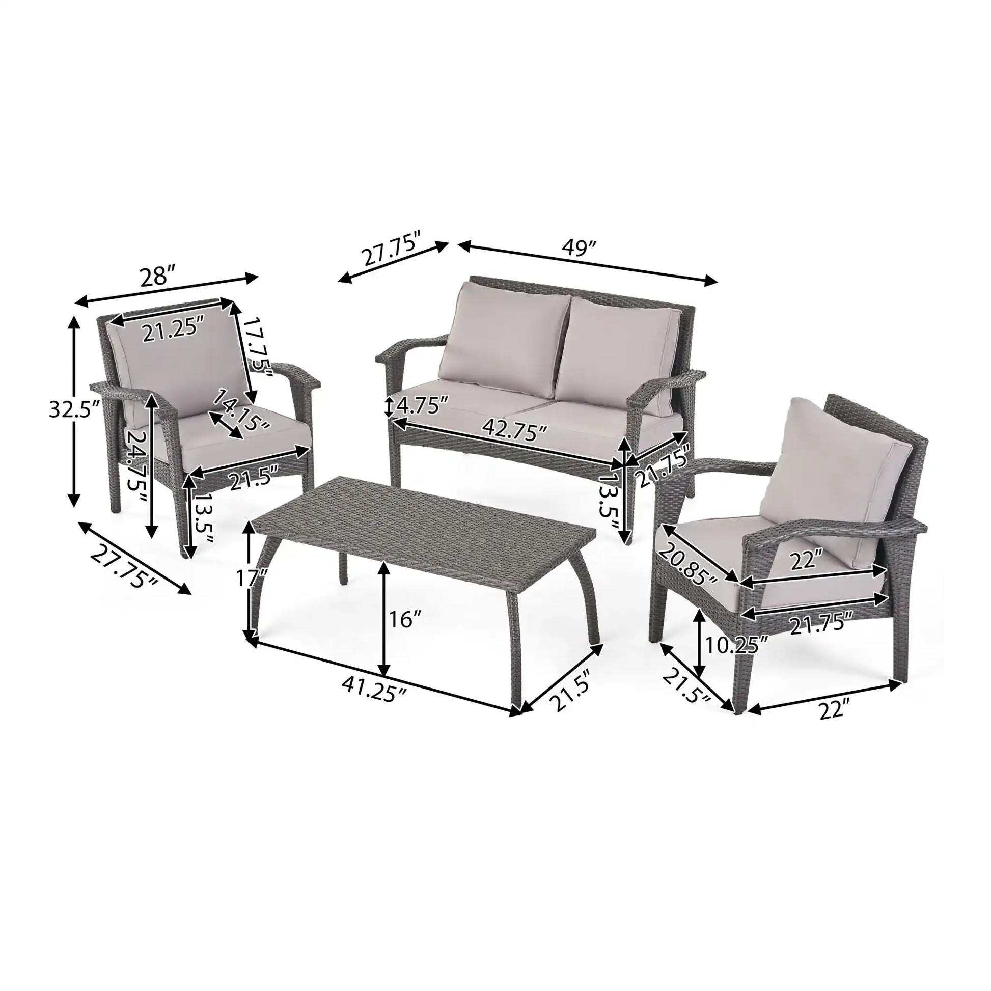 Honolulu - Wicker Set Outdoor Seating - Best Buy Furniture