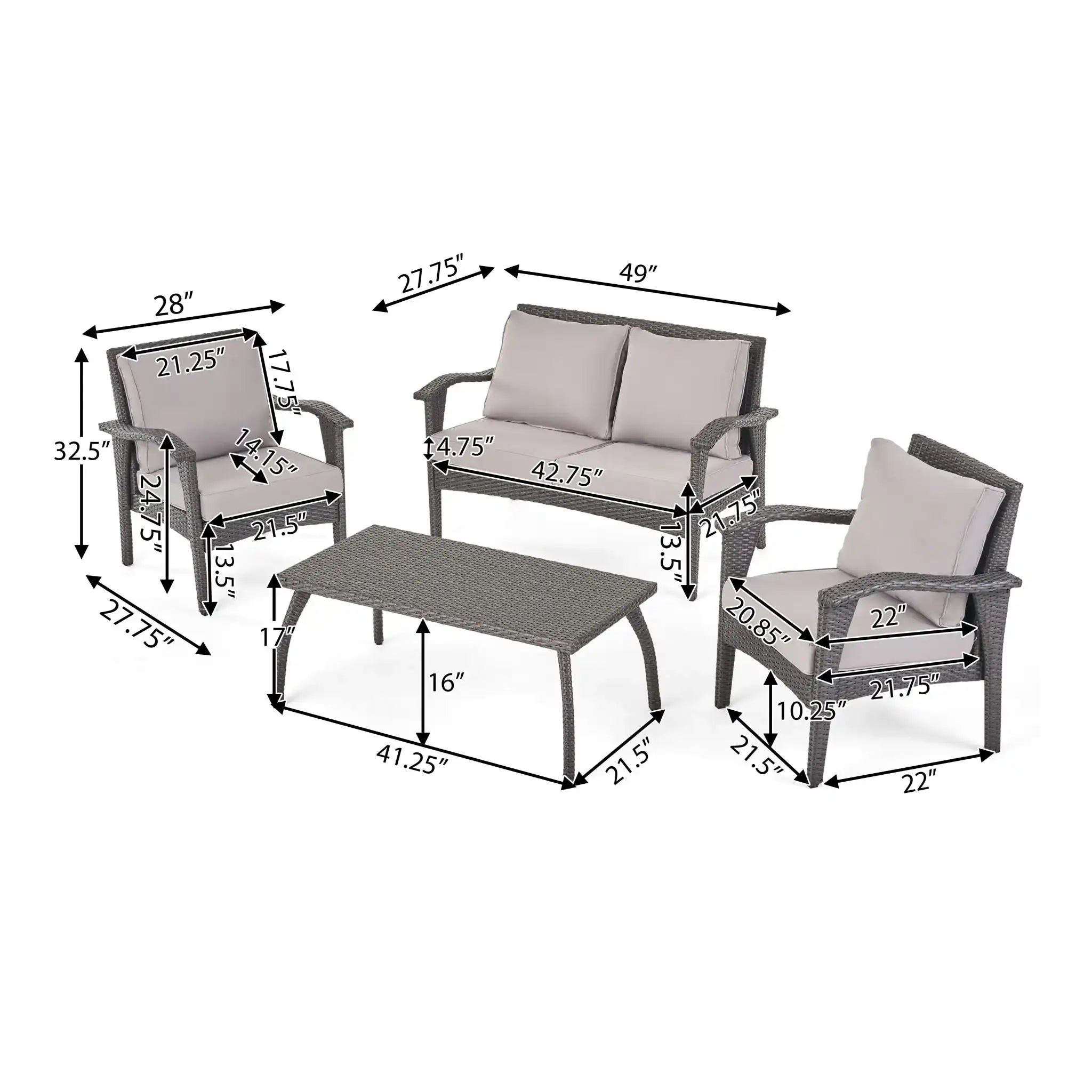 Honolulu - Wicker Set Outdoor Seating - Best Buy Furniture