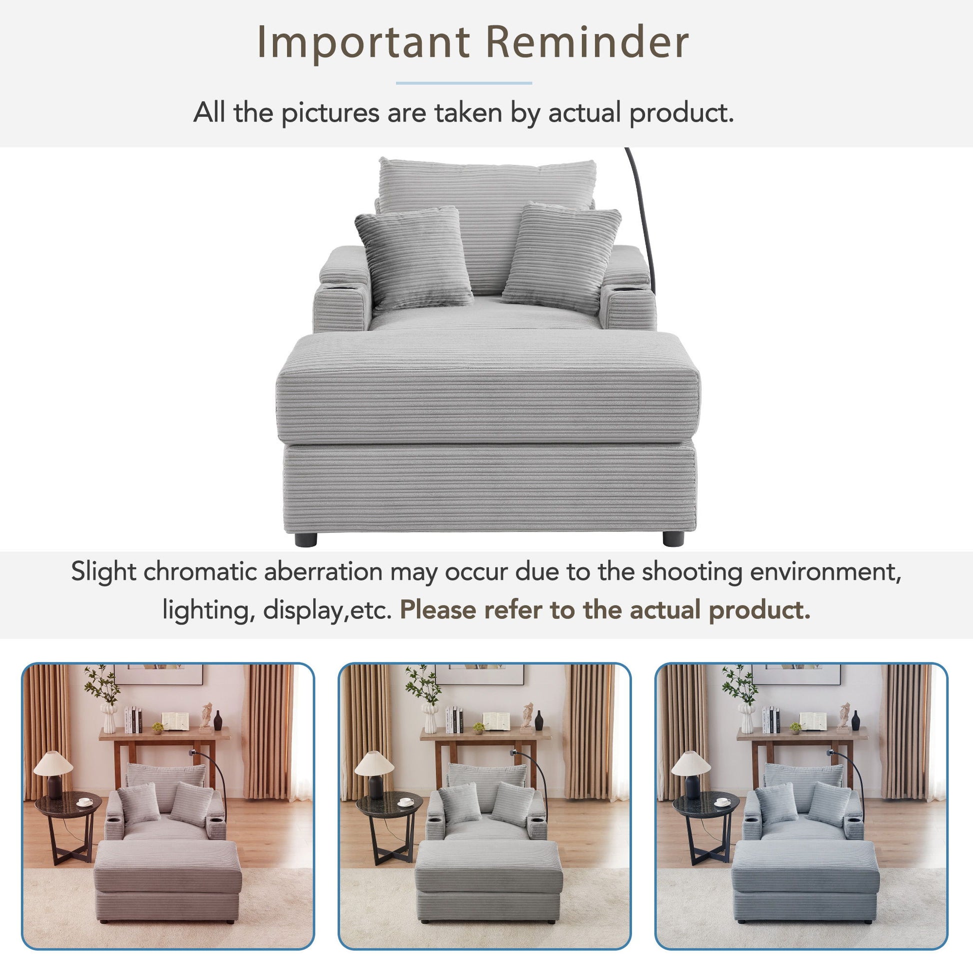 Modern Style Loveseat Sofa Sectional Sofa Couch With Storage Space, A Movable Ottoman, Two USB Ports, Two Cup Holders, A Phone Holder For Living Room - Best Buy Furniture