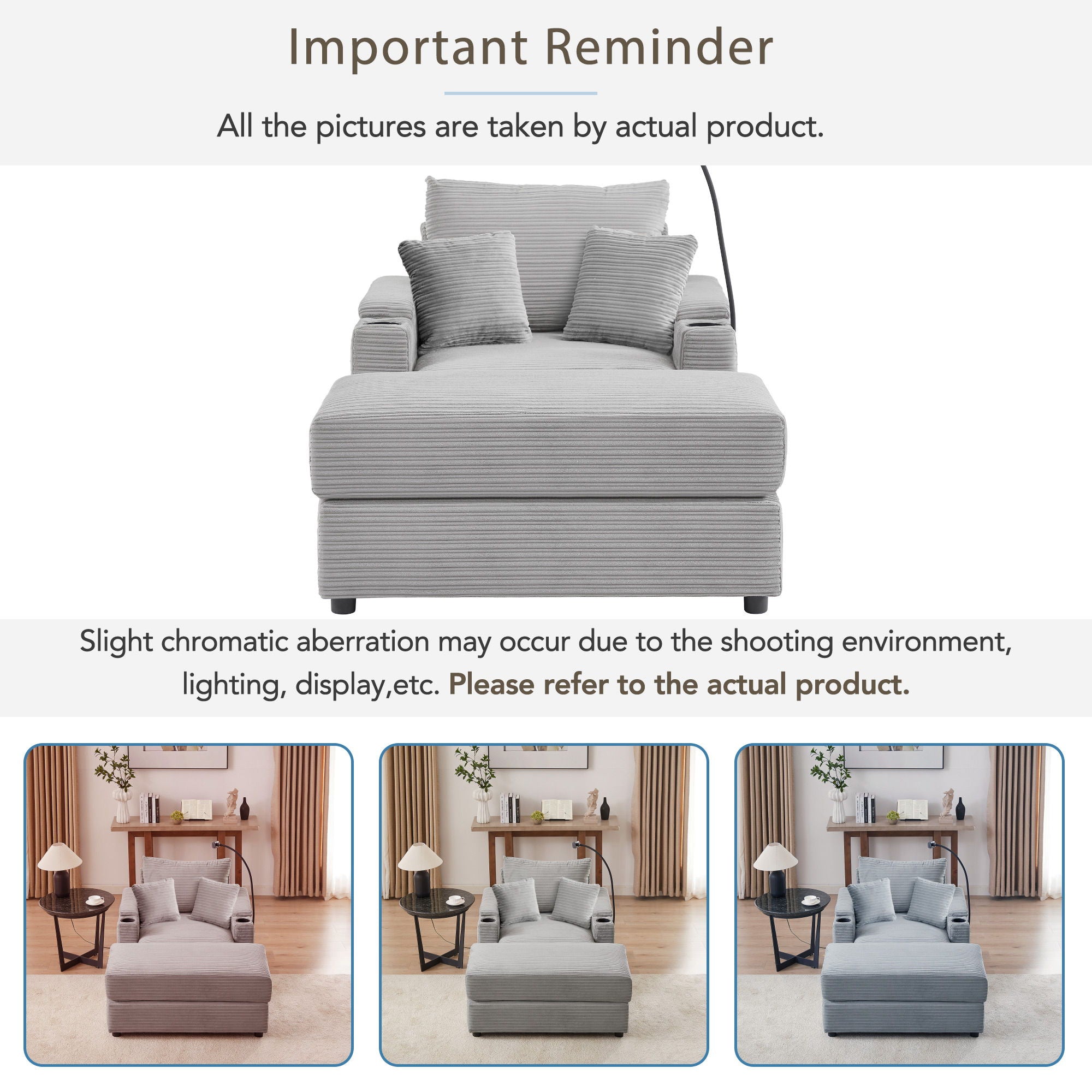 Modern Style Loveseat Sofa Sectional Sofa Couch With Storage Space, A Movable Ottoman, Two USB Ports, Two Cup Holders, A Phone Holder For Living Room - Best Buy Furniture