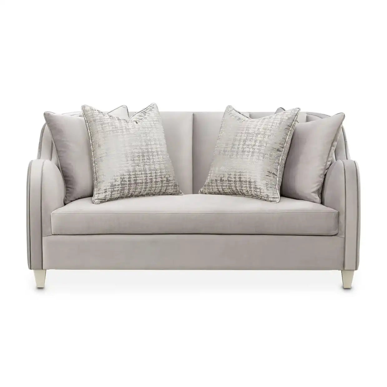 Roxbury Park - Velvet Loveseat - Steel / Slate - Best Buy Furniture