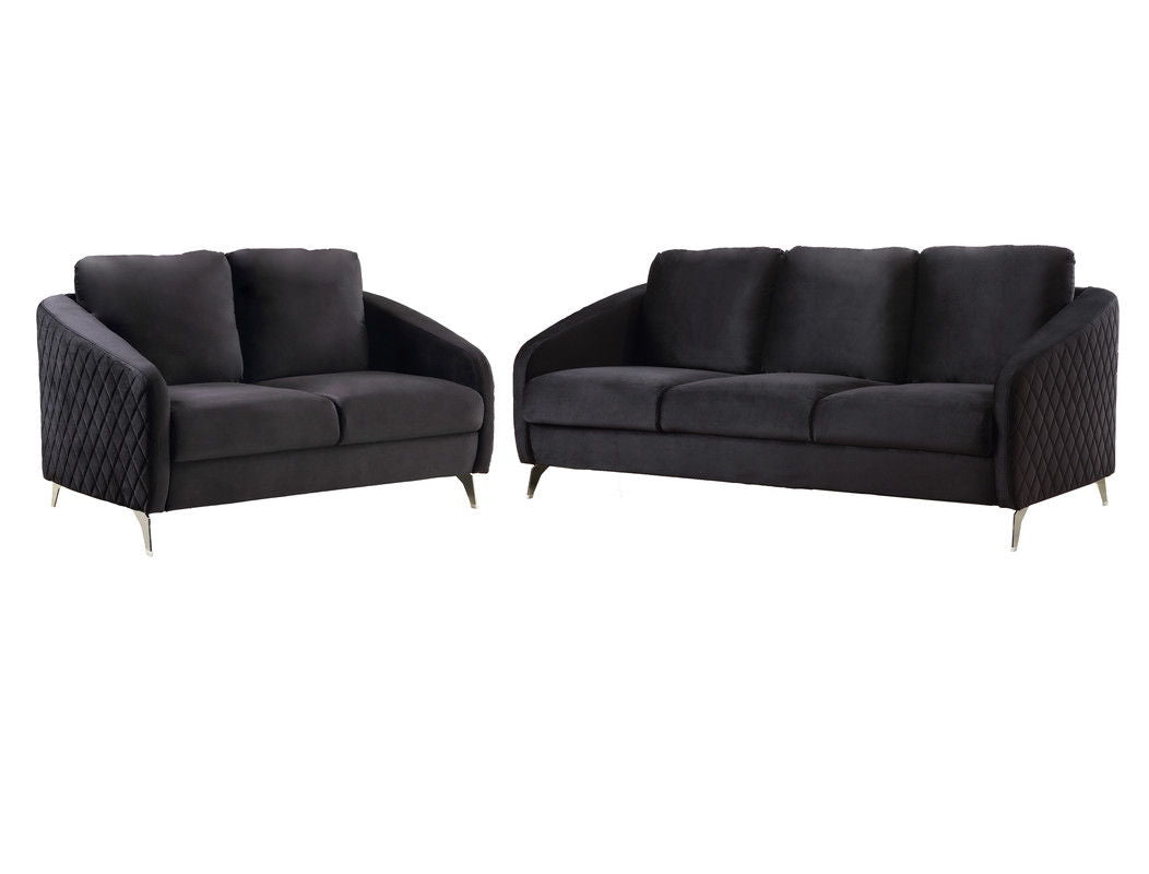 Sofia - Velvet Fabric Living Room Set - Best Buy Furniture